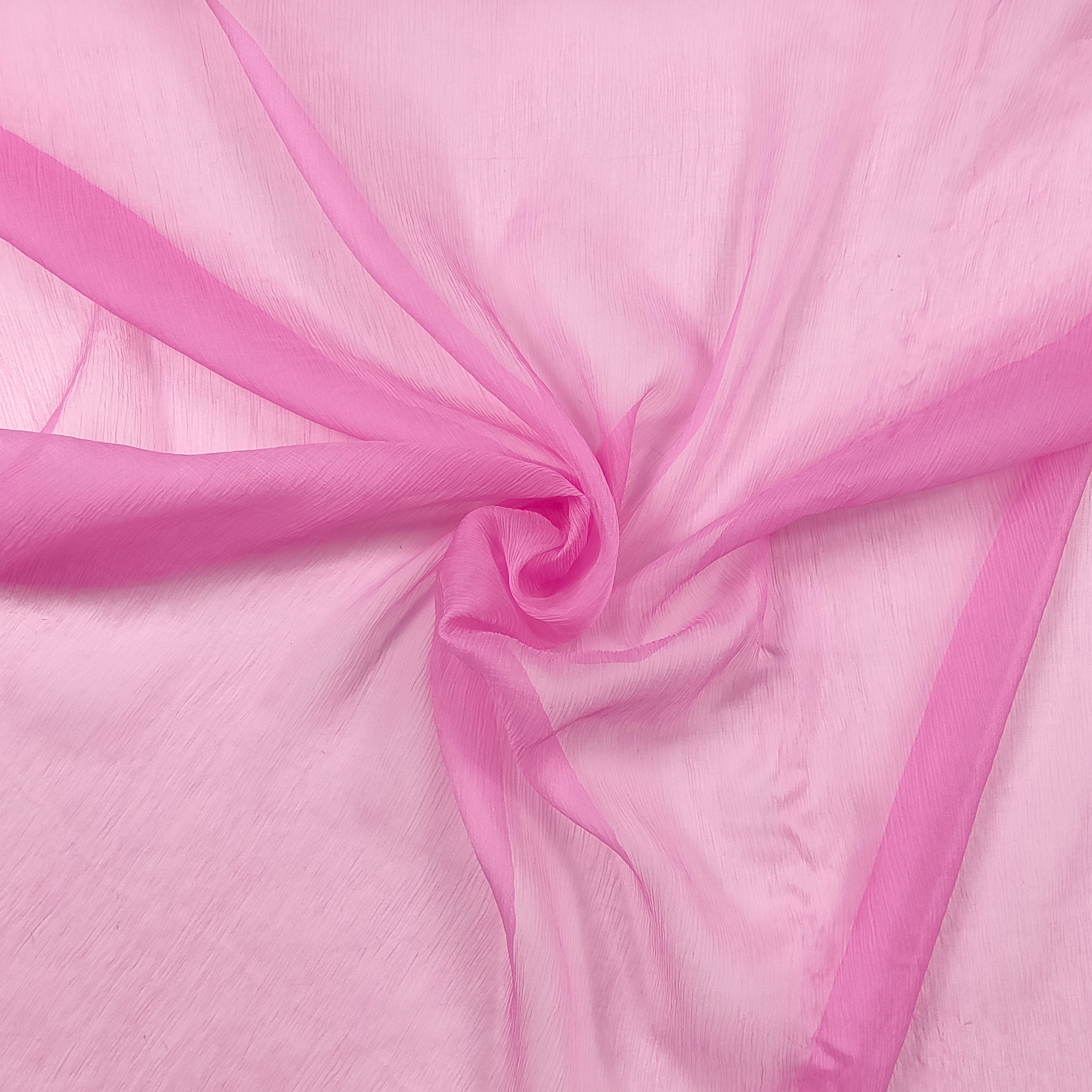 Tessuto Chiffon Seta Tinta Unita Rosa Image