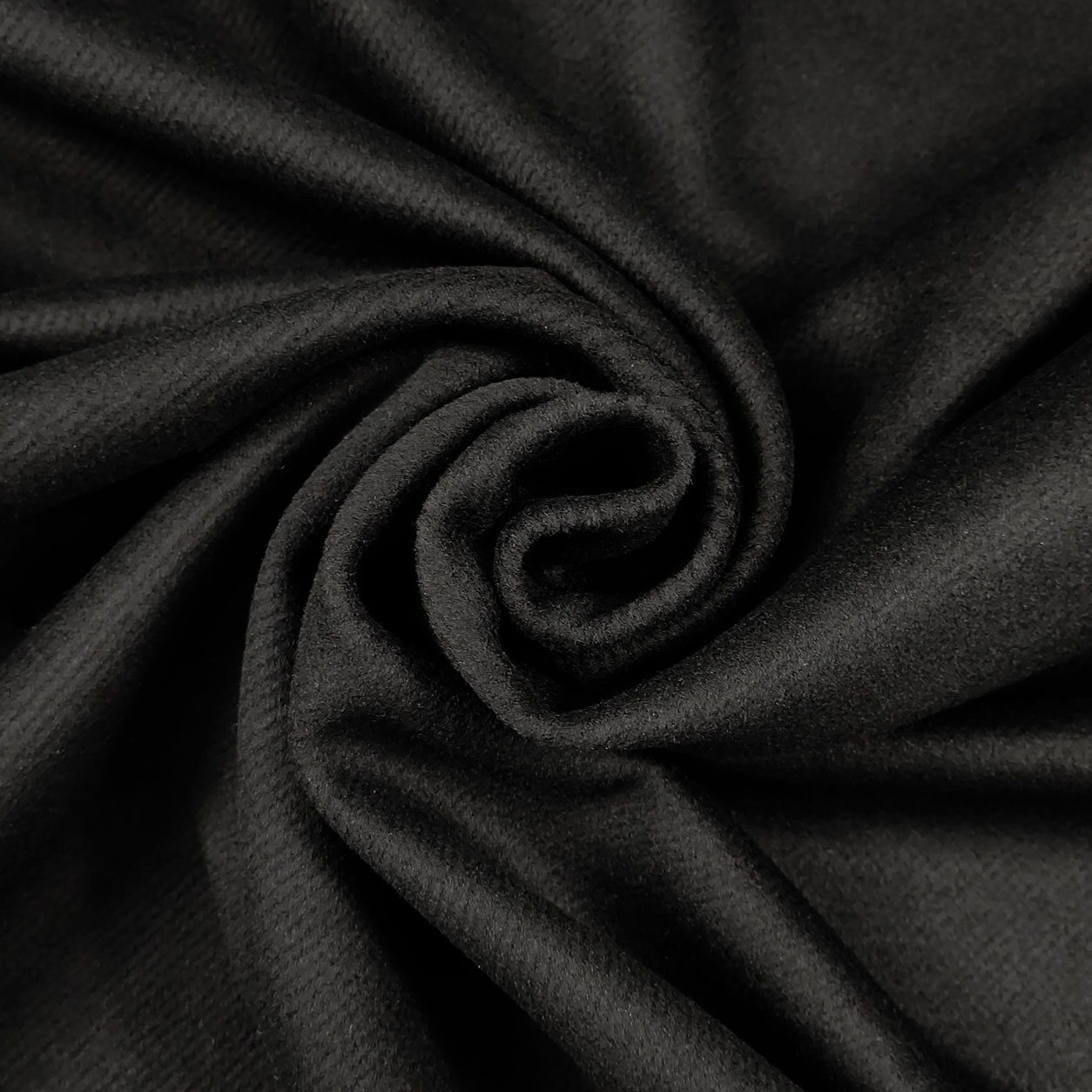 Tessuto Cappotto Tipo Velour Nero Image