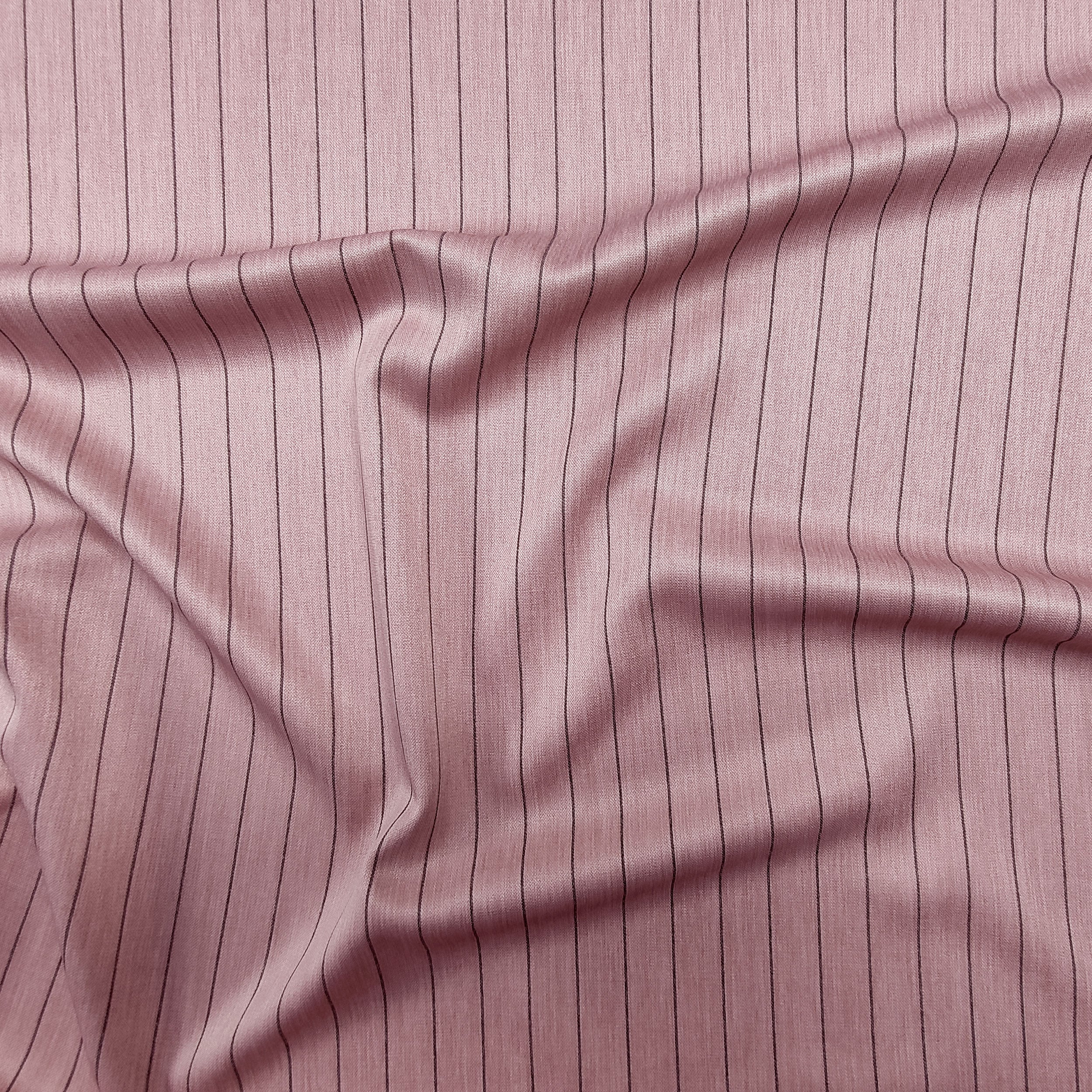 Tessuto Rosa Misto Cotone Elasticizzato Gessato Lino Rosa