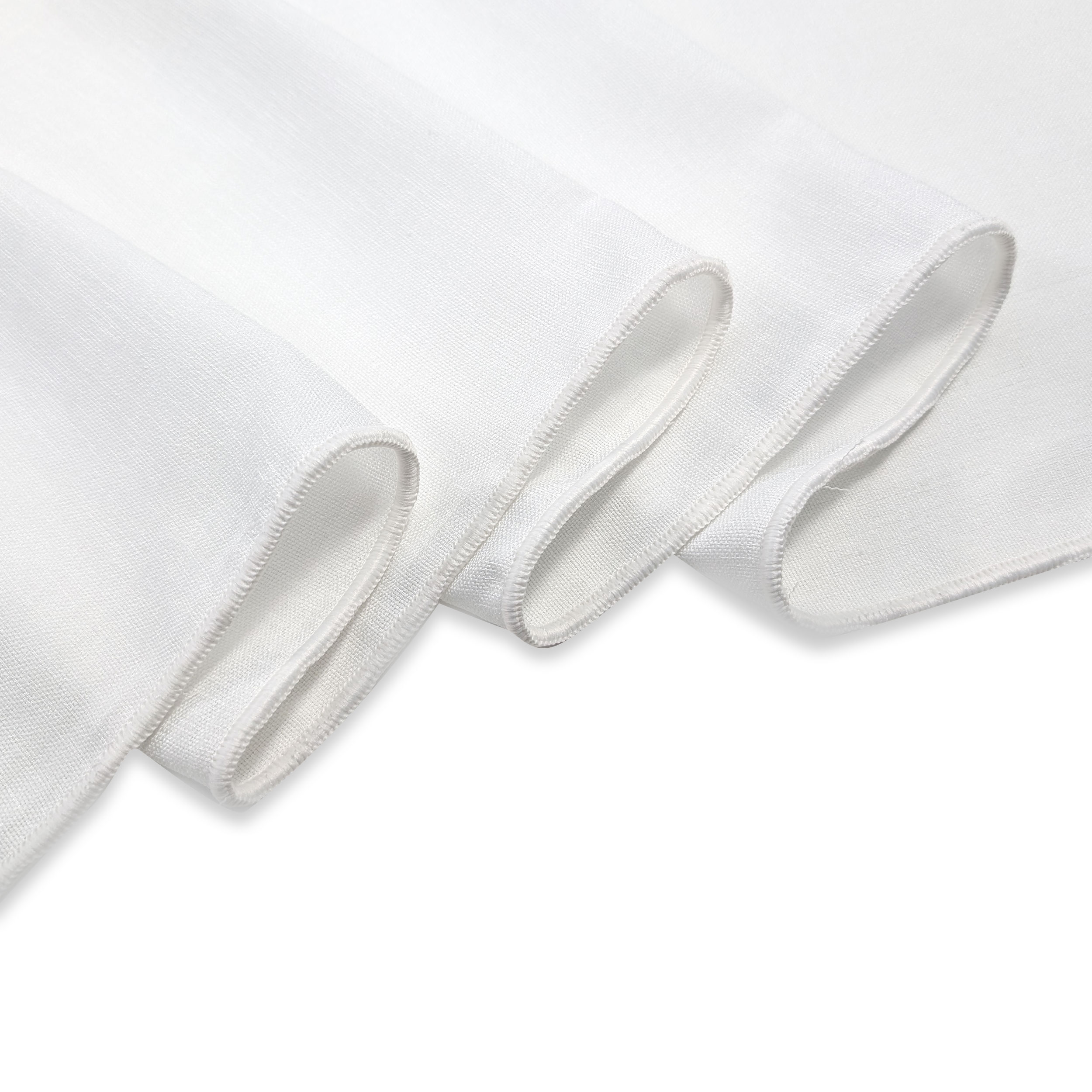 Tessuto Tenda Finto Lino Coprente Bianco Image