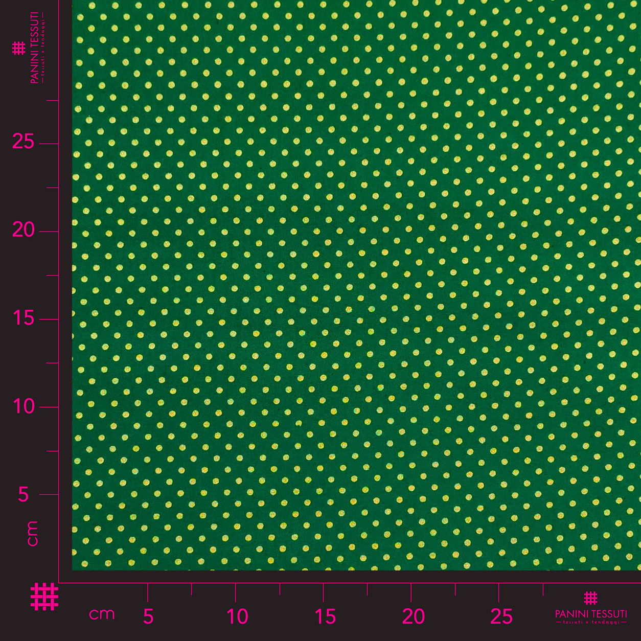Tessuto Cotone Pois Lurex Sfondo Verde Image