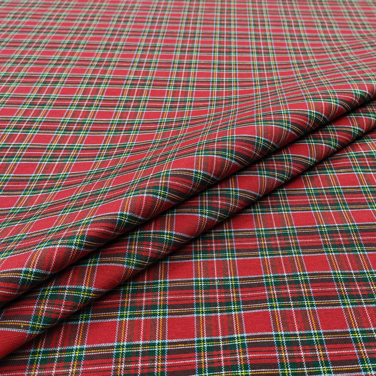 Tessuto in Tartan scozzese rosso a quadretti piccoli (2)
