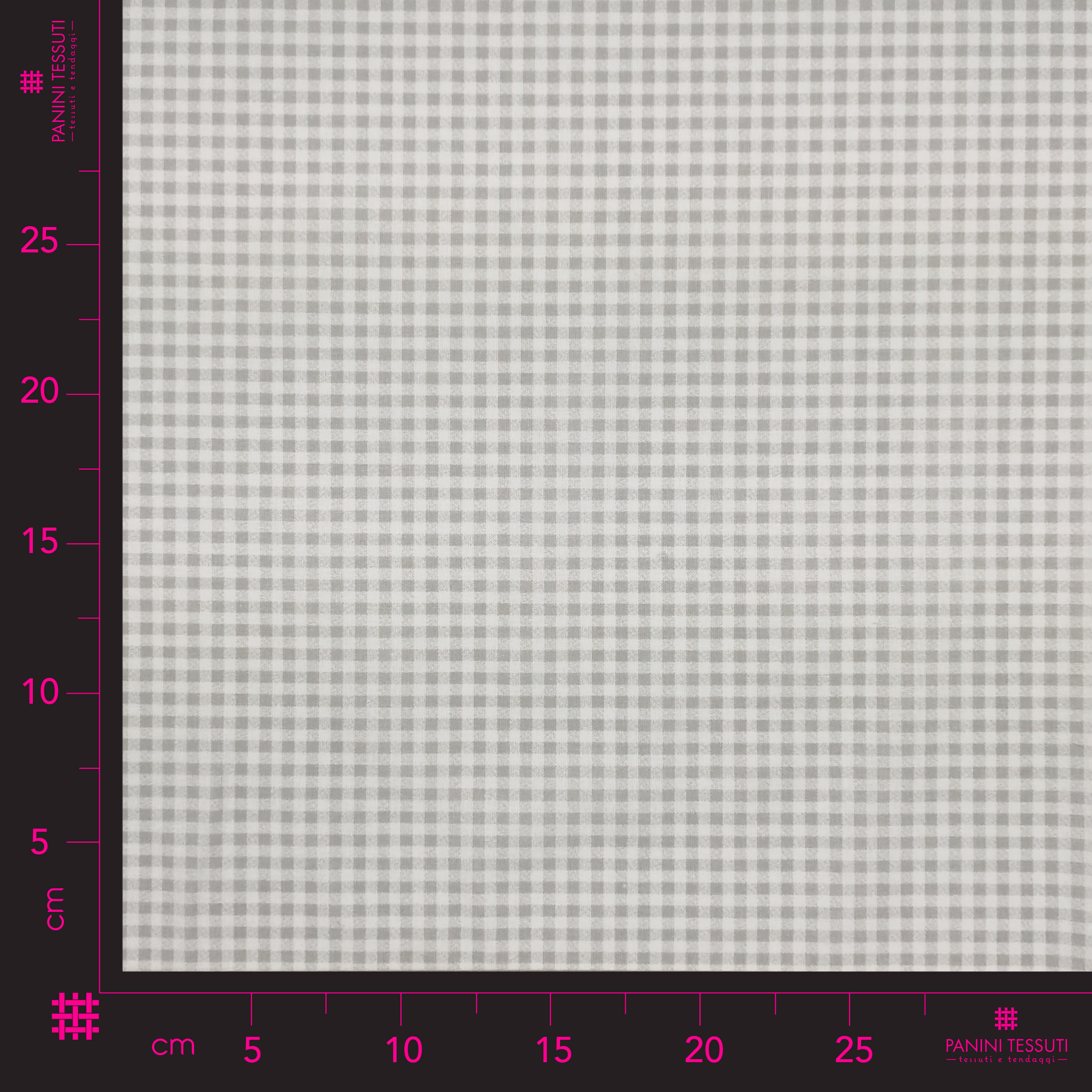 Tessuto Cotone Quadretti Grigi Image