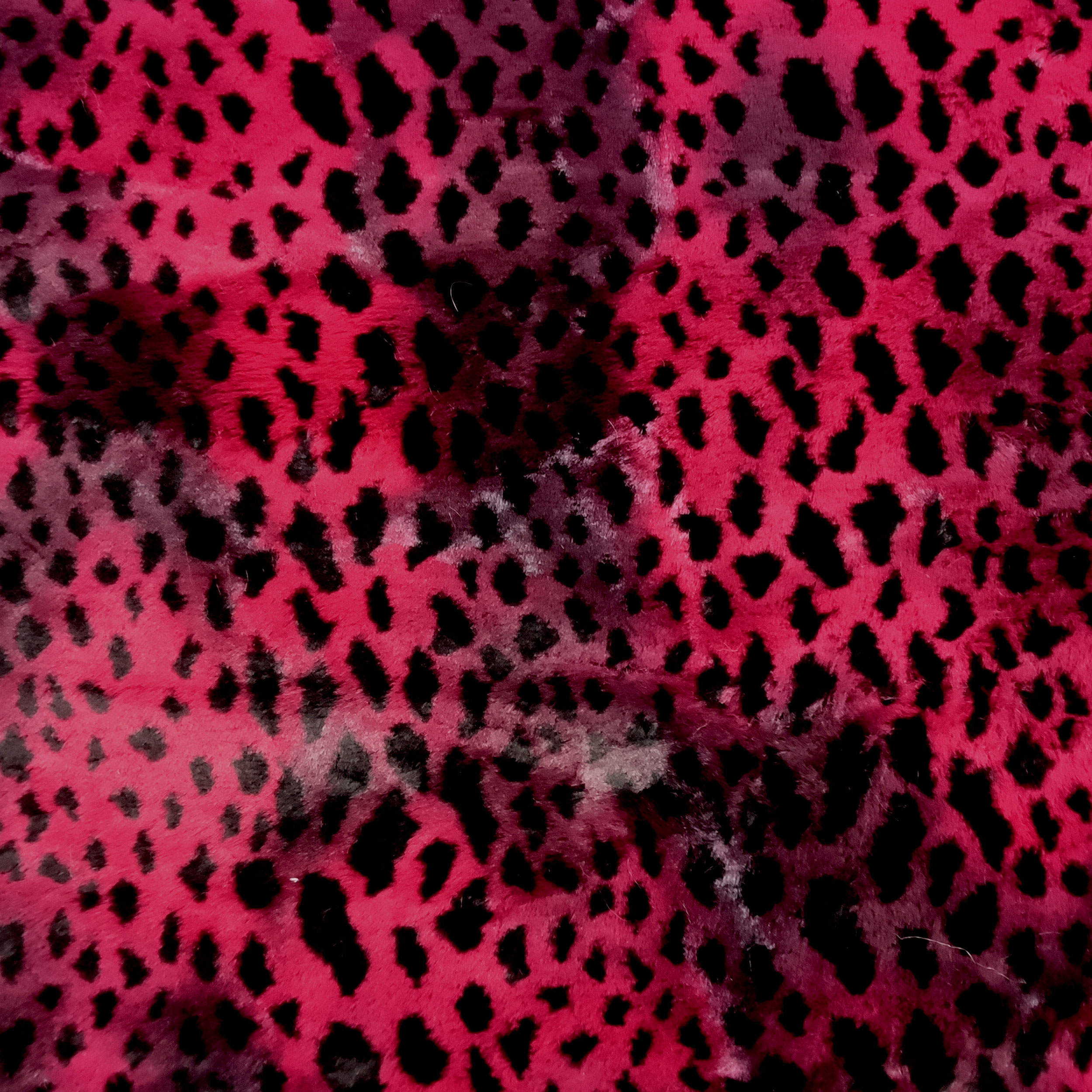 Pelliccia Sintetica Fantasia Leopardata Bordeaux