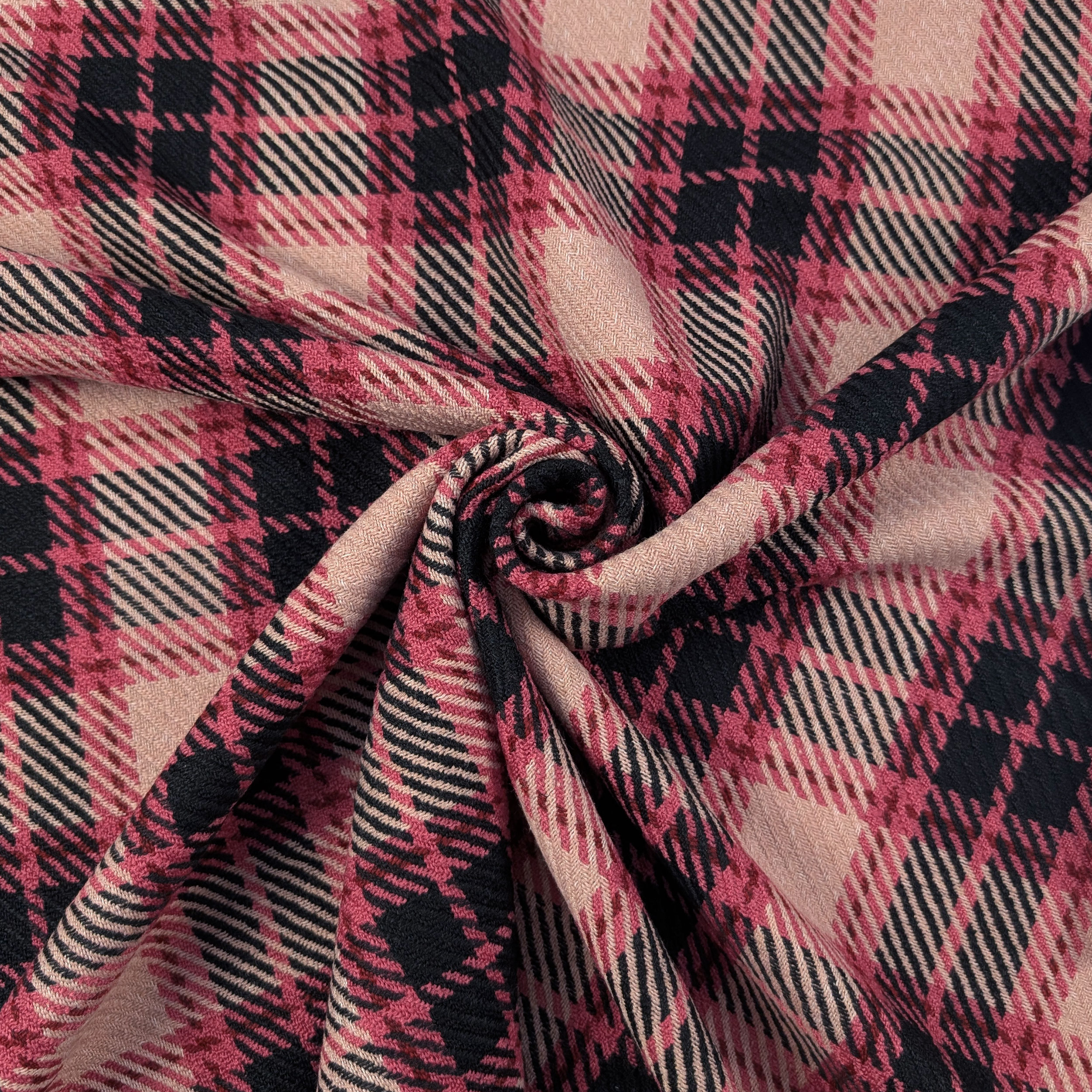 Tartan Rosa Fuxia e Nero Image
