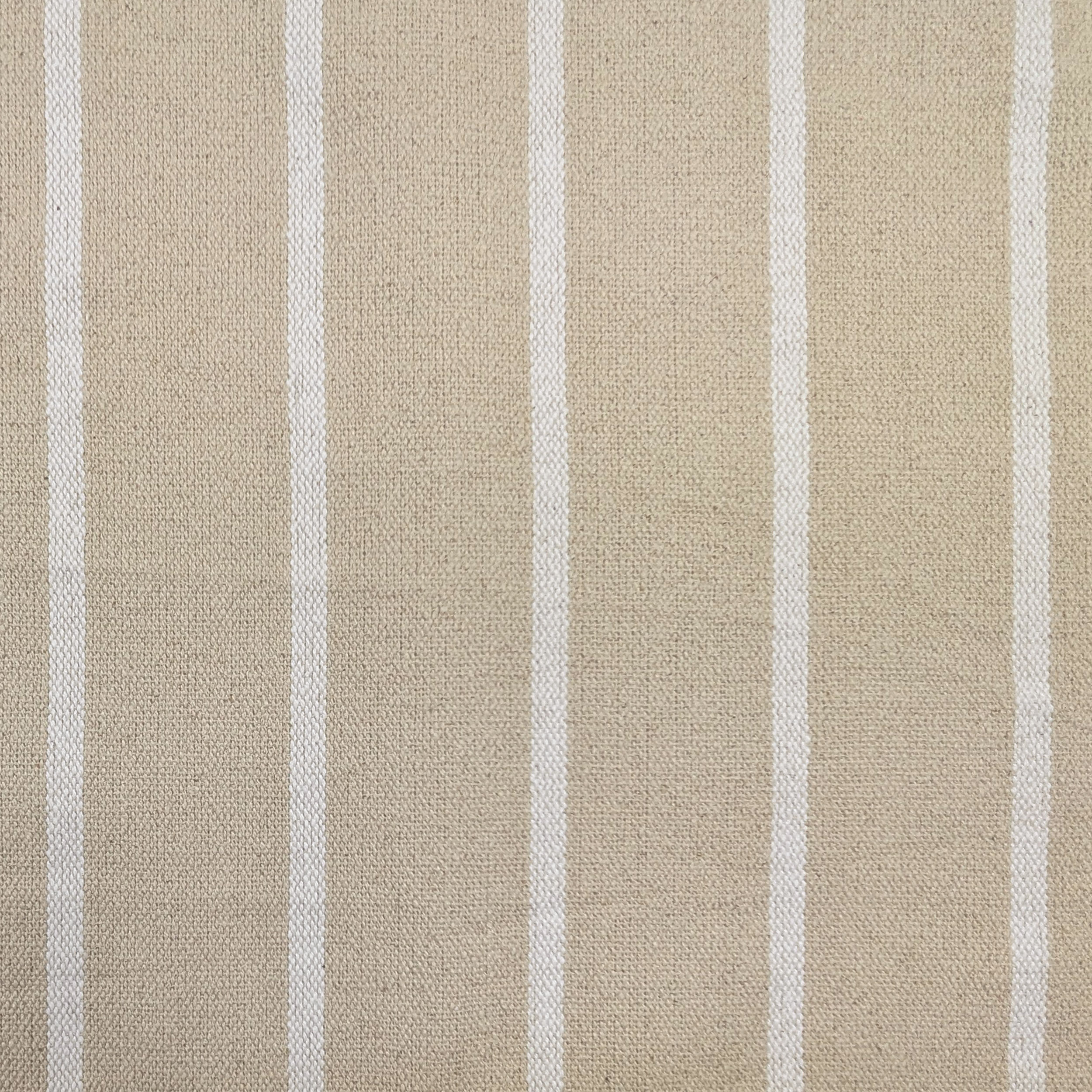 Cotone Lino Natural Righe Bianche Arredo Image
