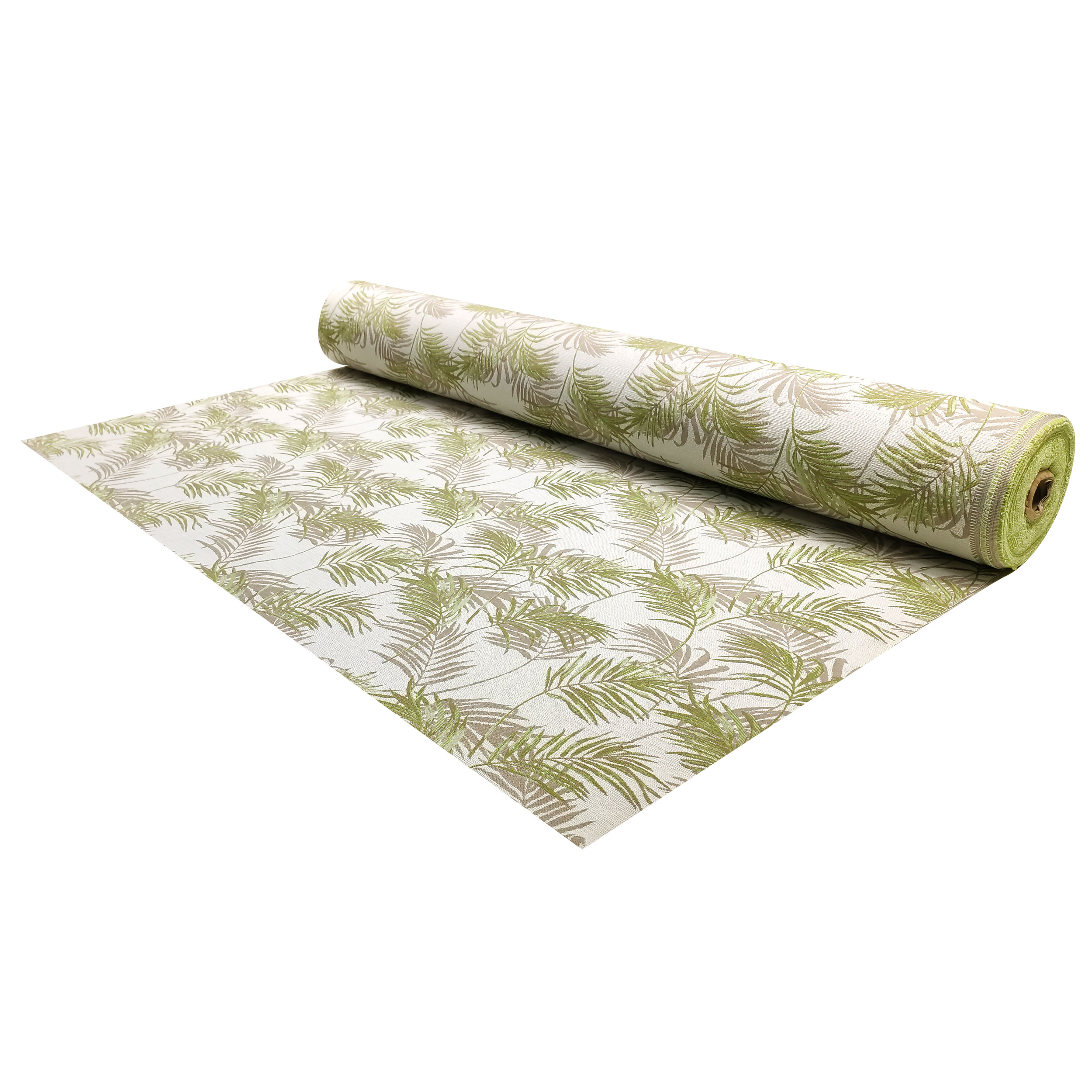 Misto Cotone Arredo Foglie Verdi