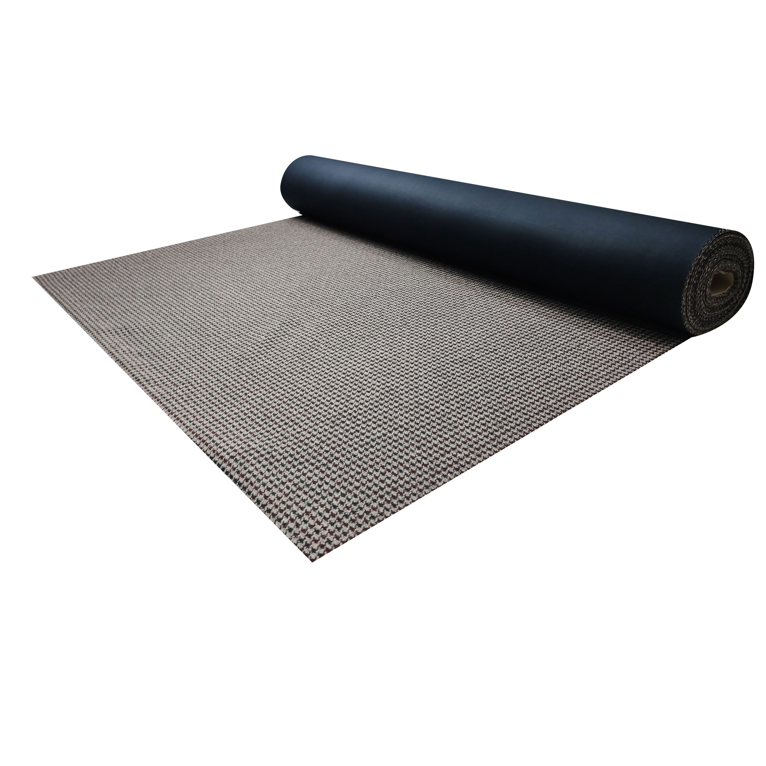 Neoprene Double Pied De Poule e Tinta Unita Blu Scuro