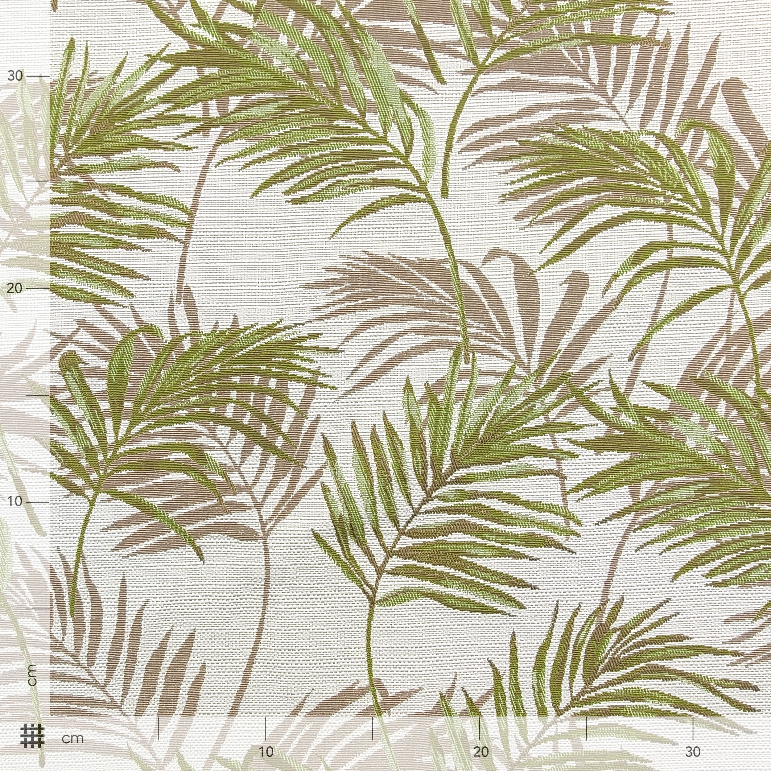 Misto Cotone Arredo Foglie Verdi