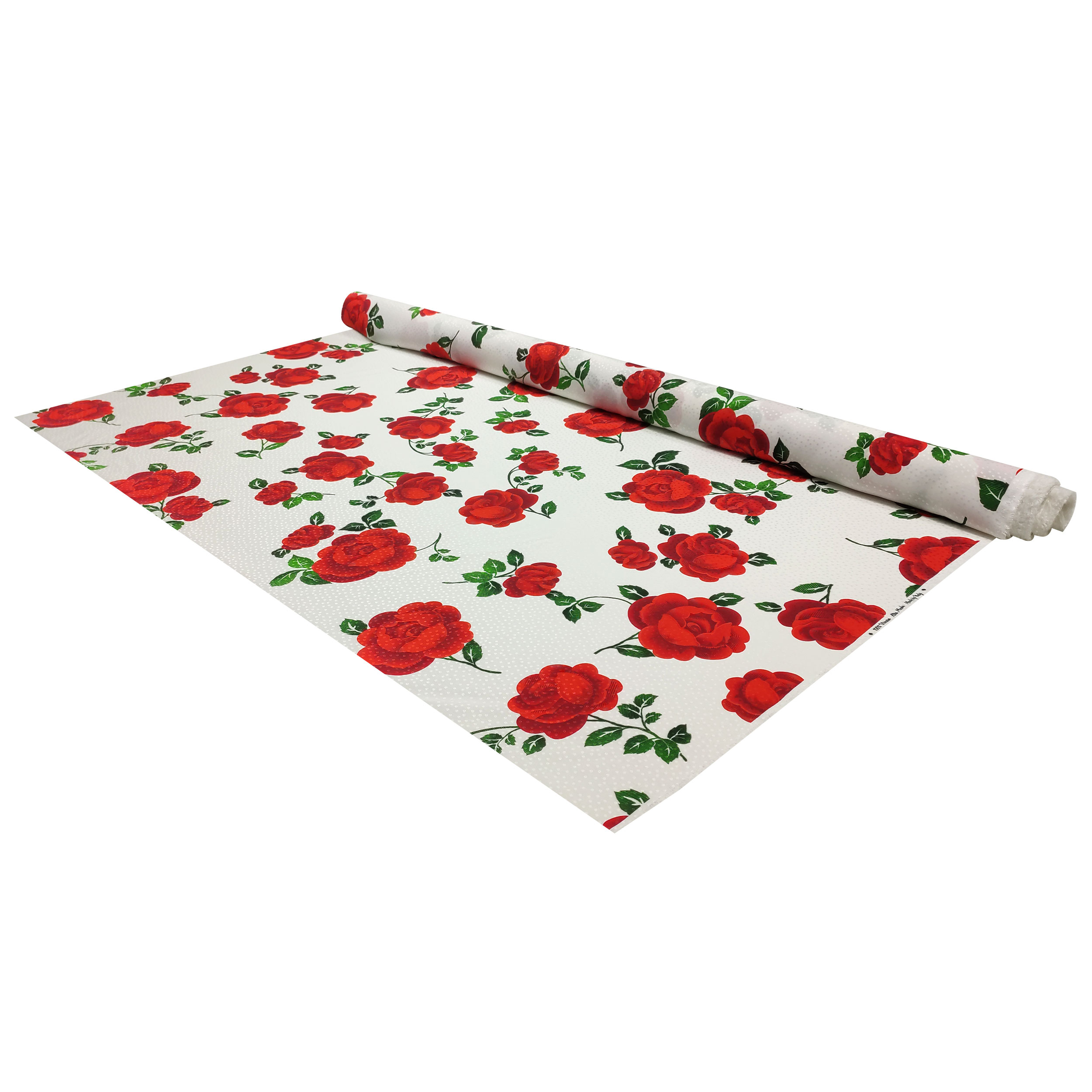 viscosa-al-metro-rose-rosse-sfondo-bianco