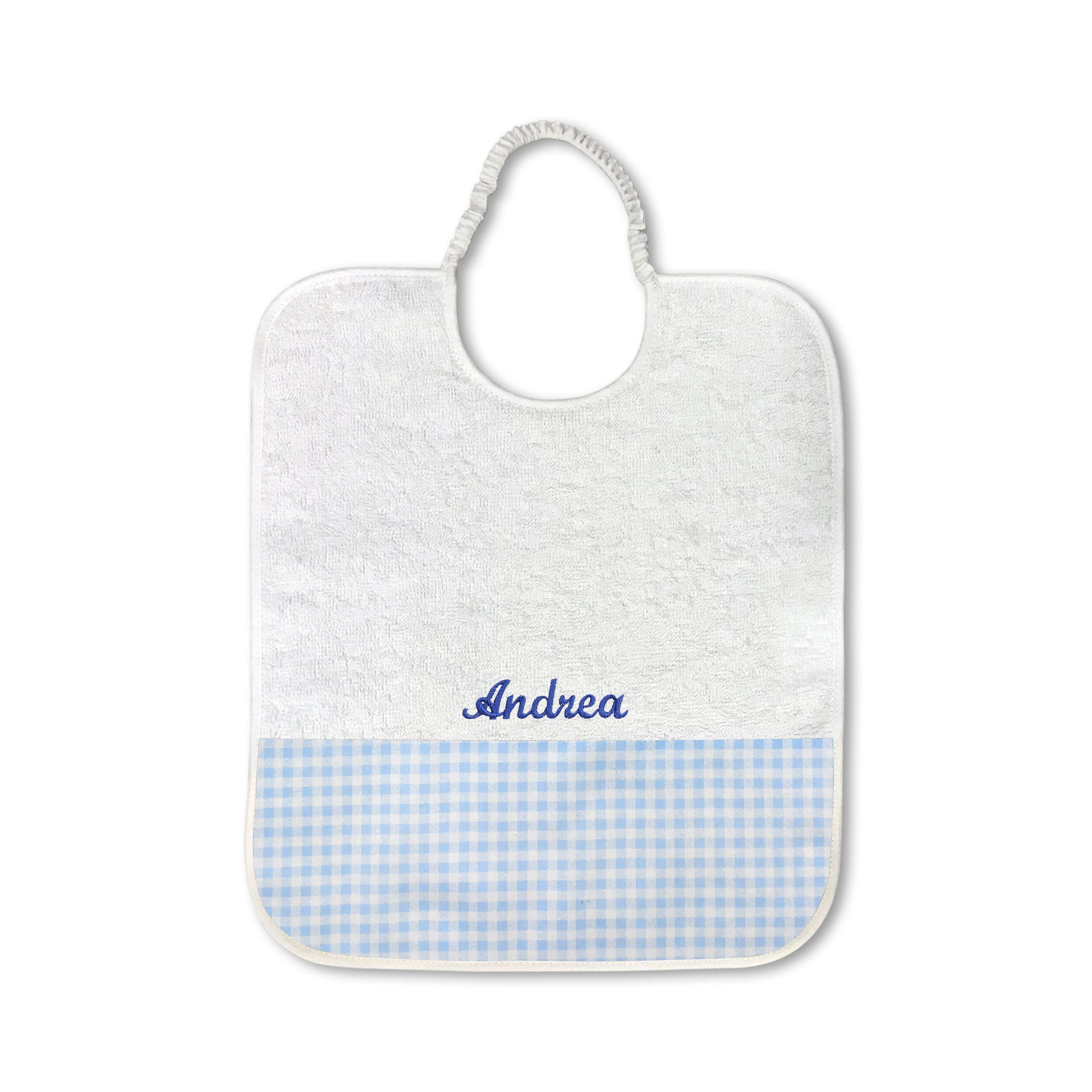 Bavaglino Quadretti Azzurro