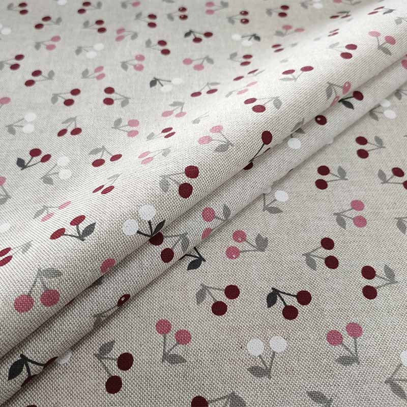 Tessuto arredo misto cotone ciliegie