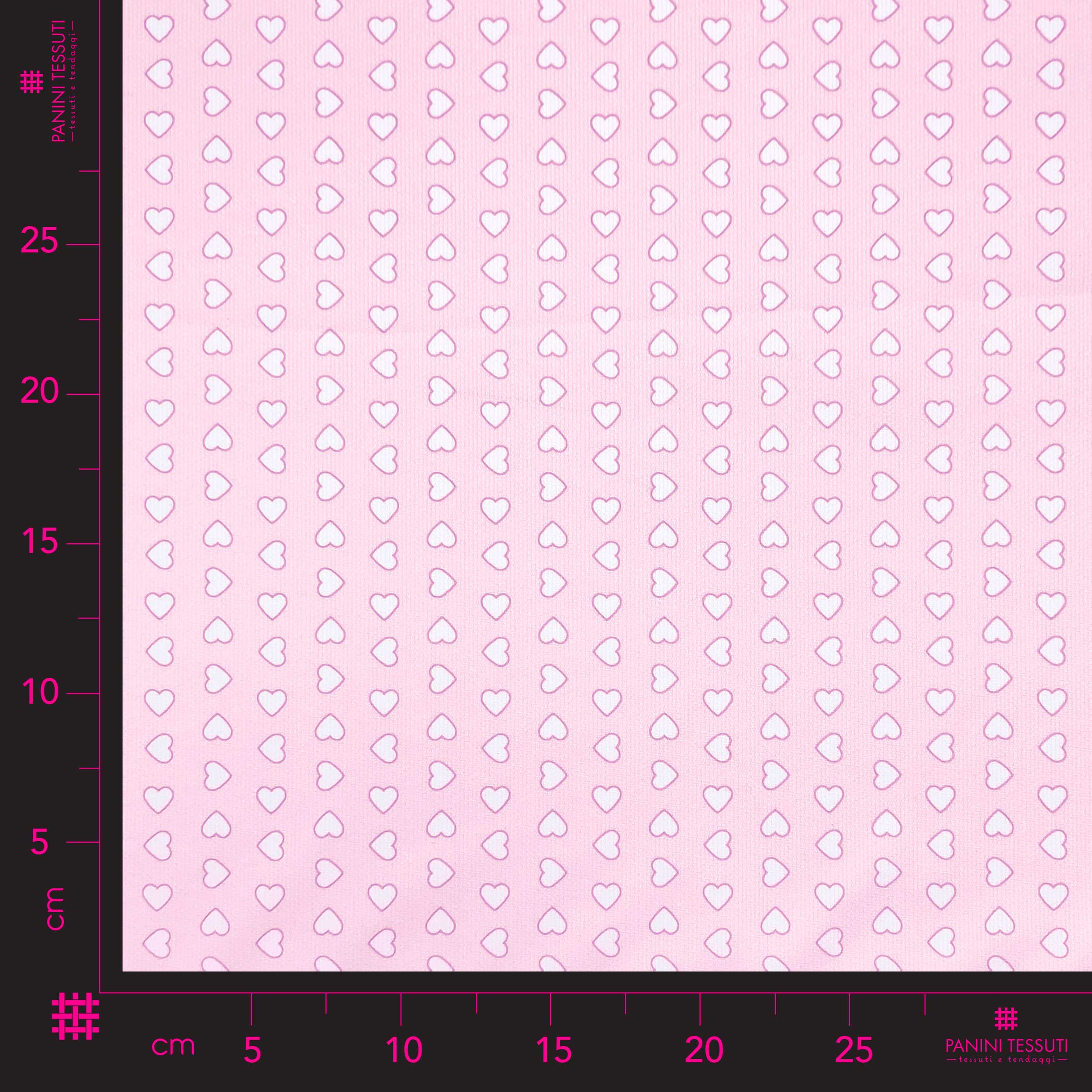cotone piquet cuoricini pink happy 301