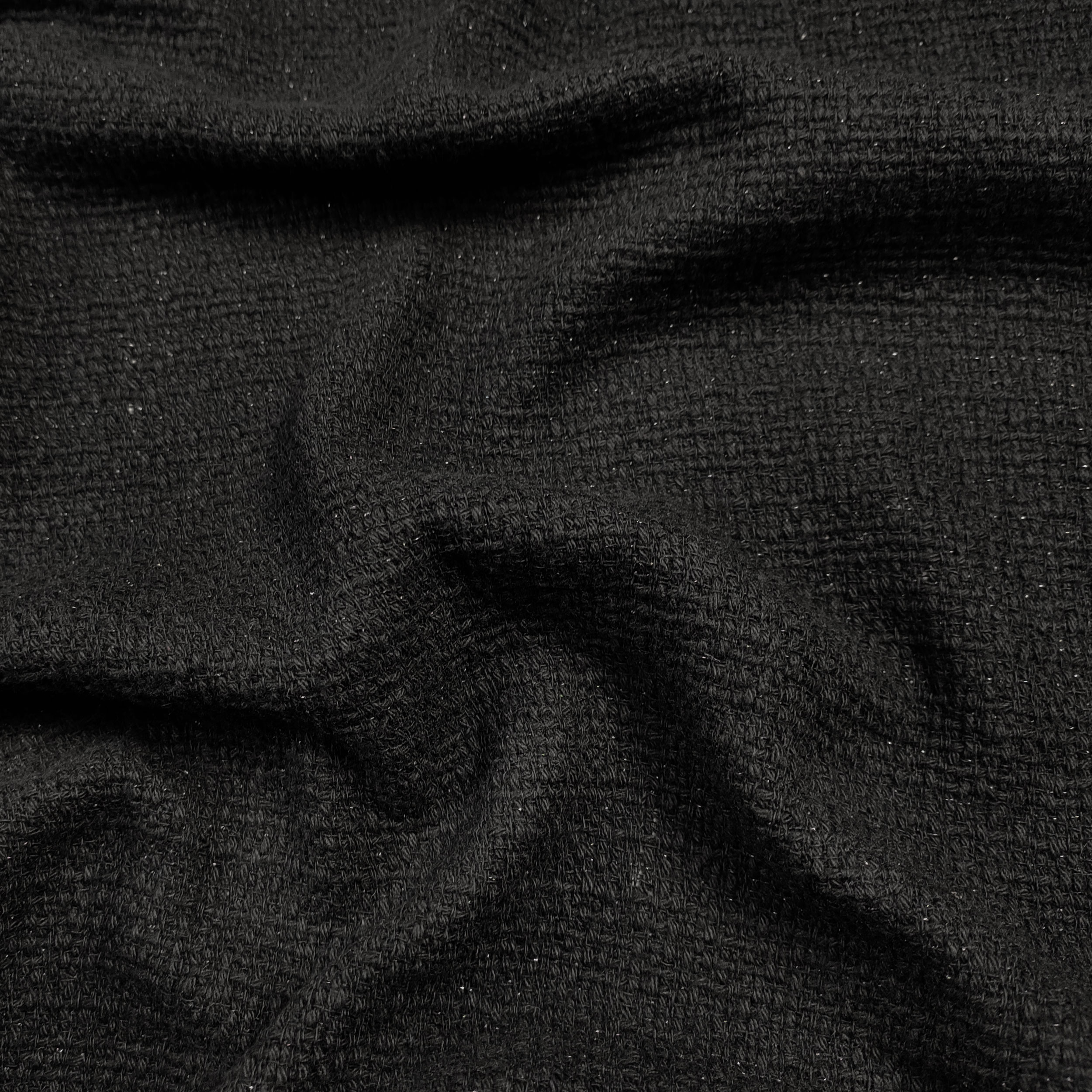 Scampolo Misto Cotone Nero Lurex