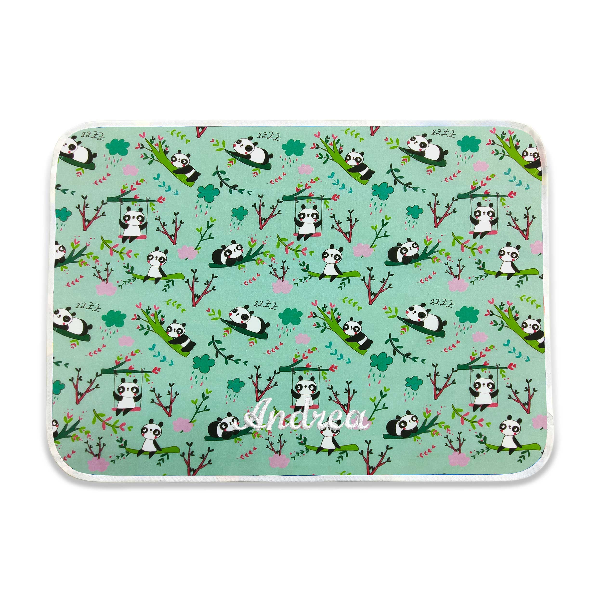 Tovaglietta Panda Sfondo Verde Menta Image