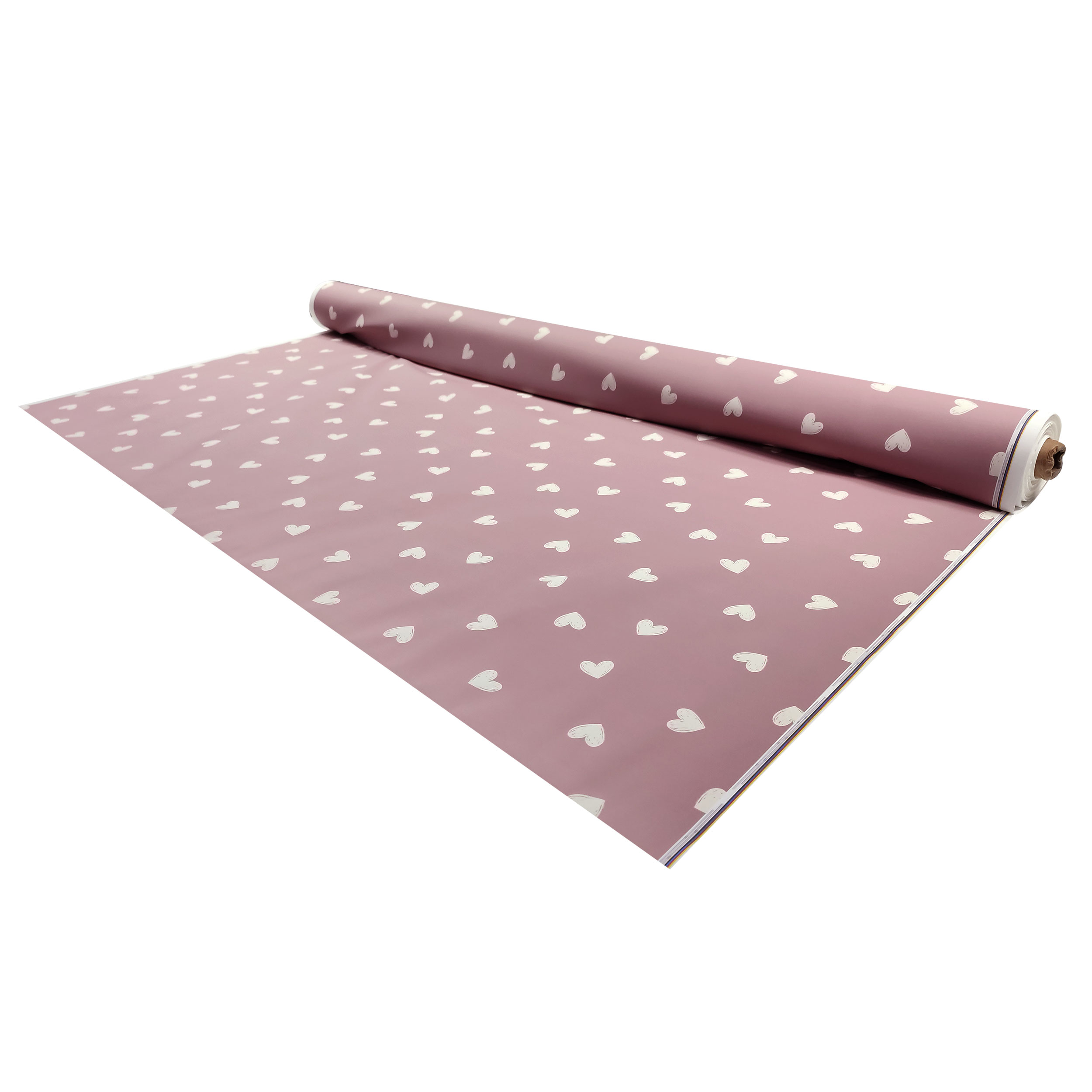 Impermeabile Fantasia Cuori Bianchi Sfondo Rosa