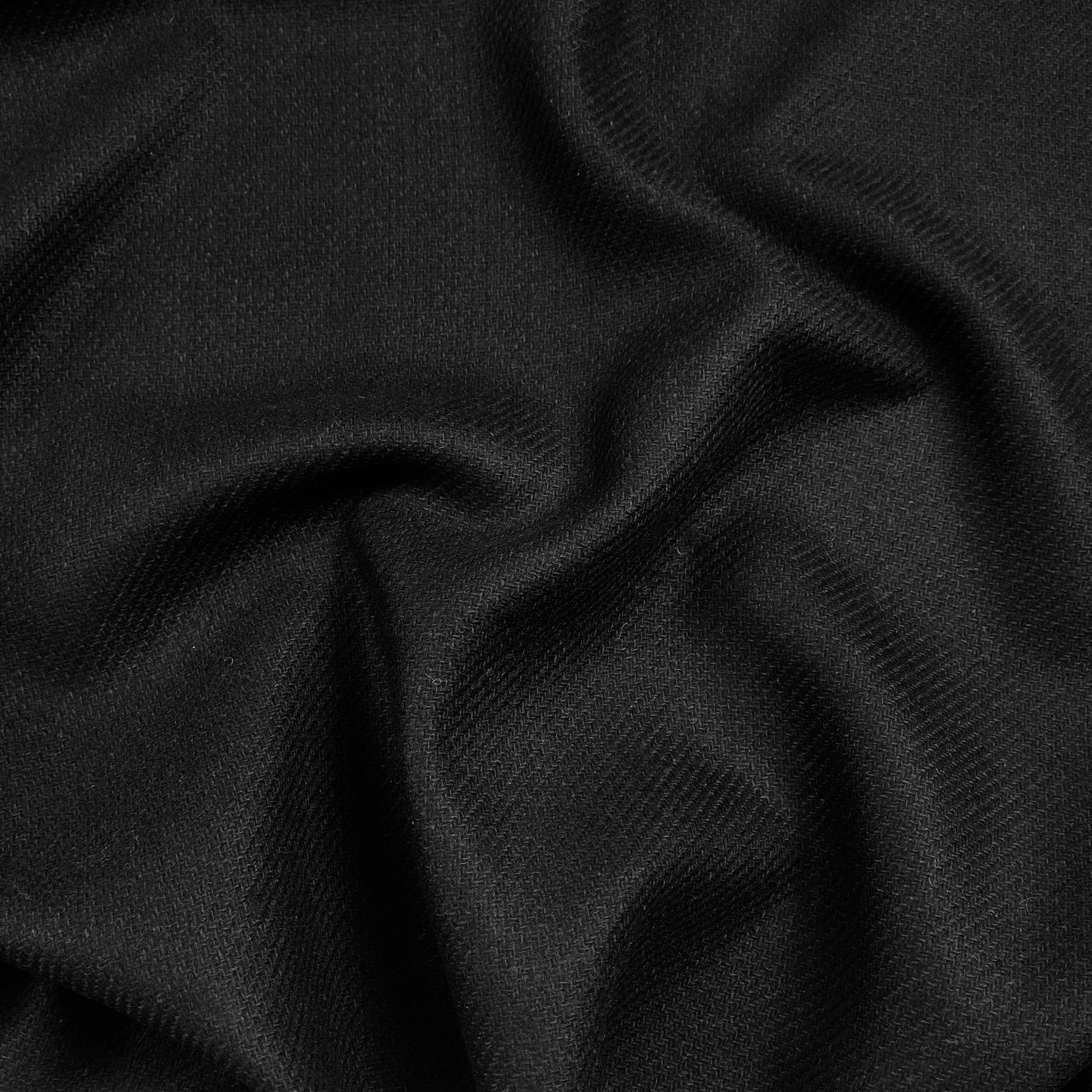 Tessuto per Cappotti Misto Lana Nero