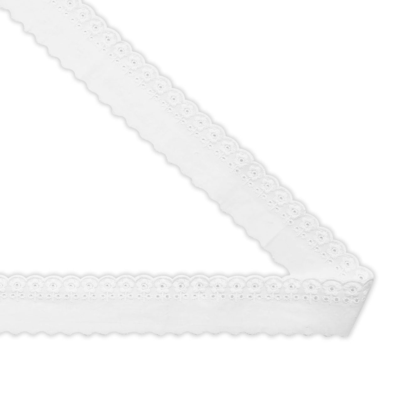 Ricamato Pizzo Bianco 30 mm a Fiori