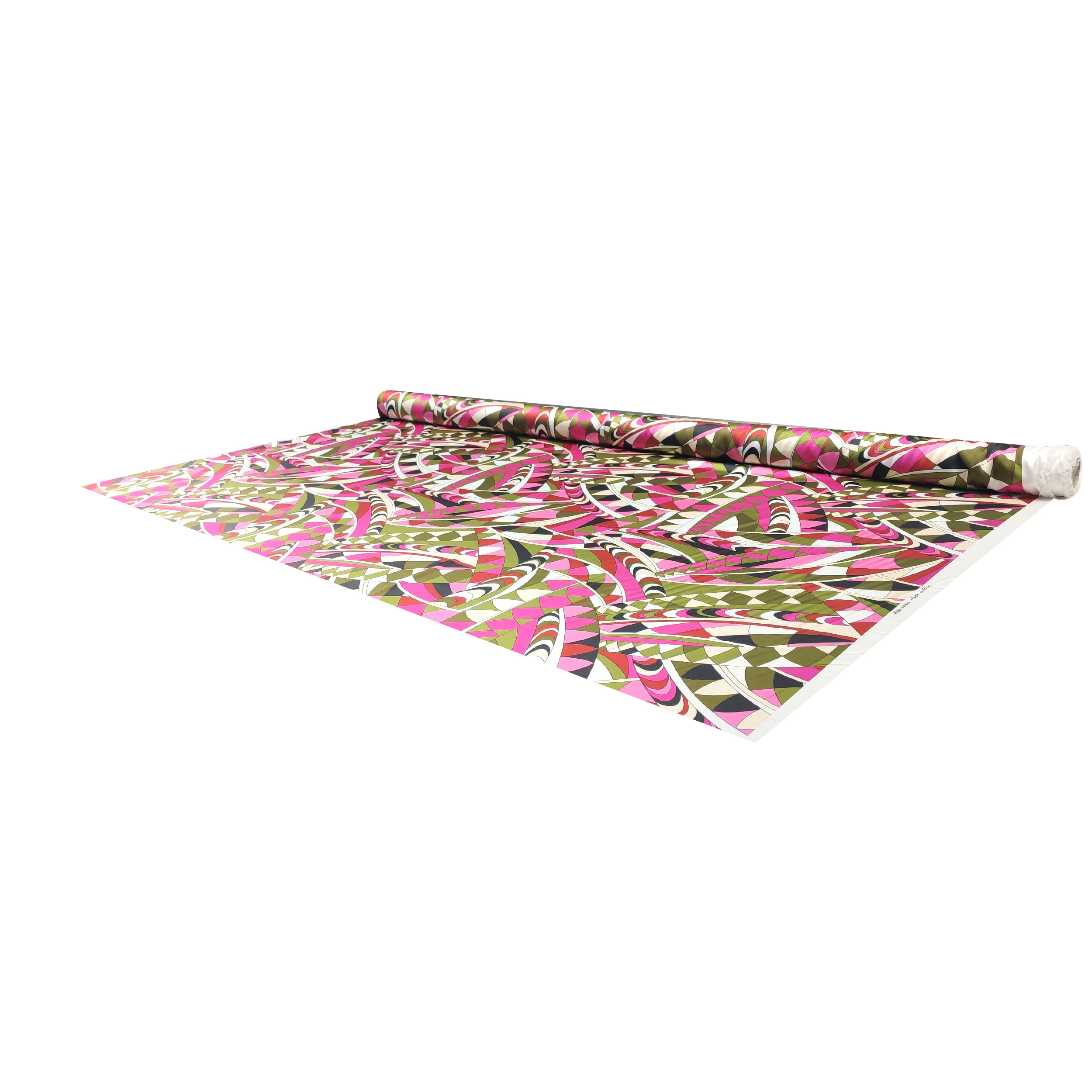 Rasetto Elasticizzato Setato Moda Fantasia Astratta Fuxia