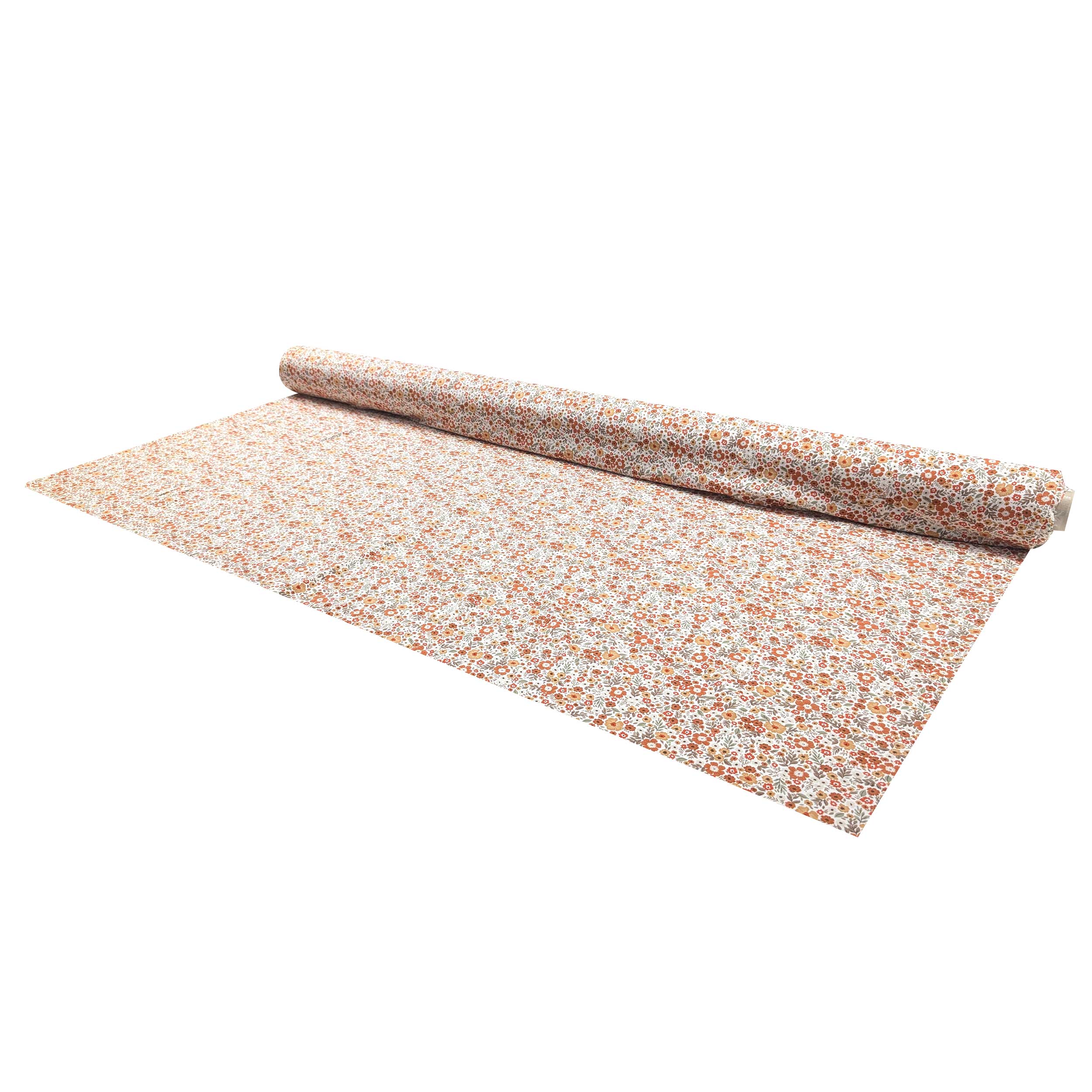 Jersey Cotone Fiori Arancioni Image