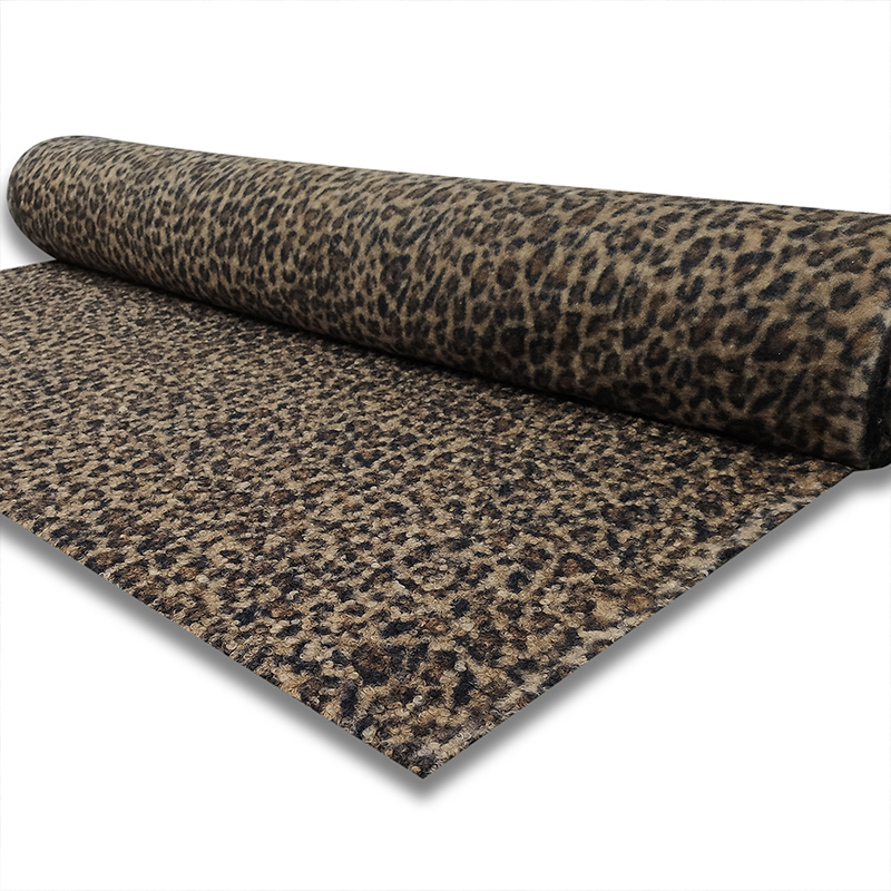 Tessuto Bouclè Cappotto Leopardato