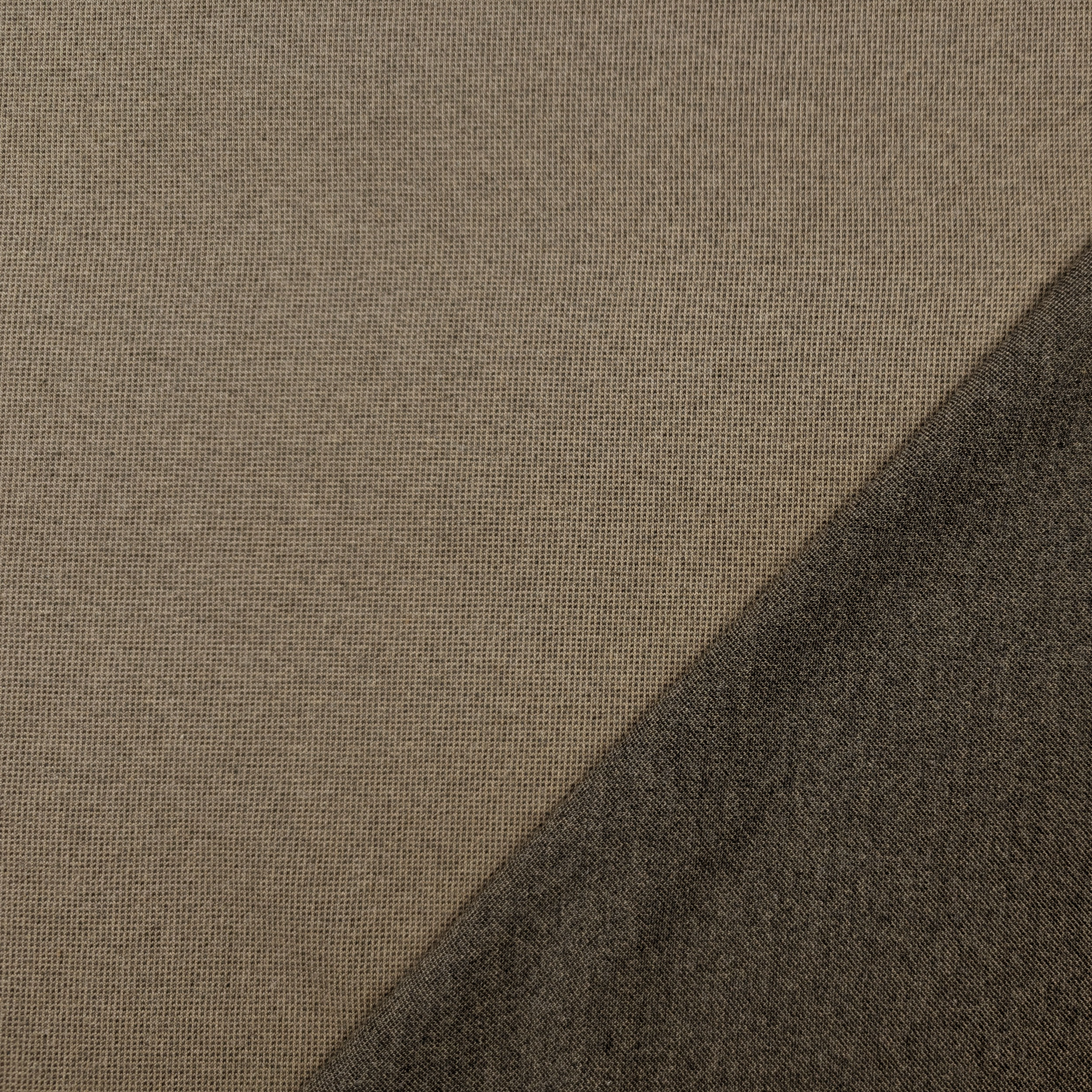 Punto Milano Cotone Tinta Unita Beige Scuro Image