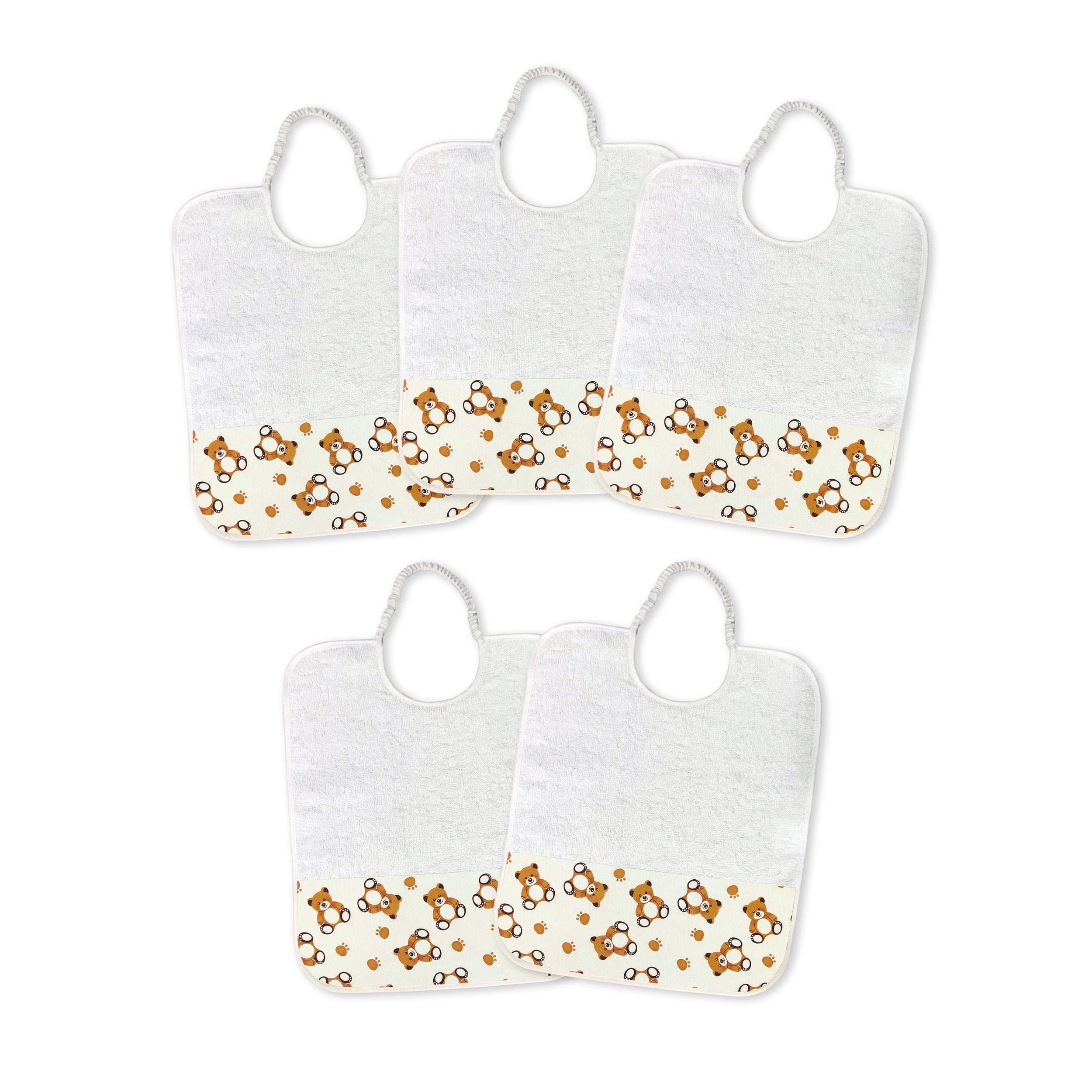 Set 5 Bavaglini Orsetti Sfondo Bianco