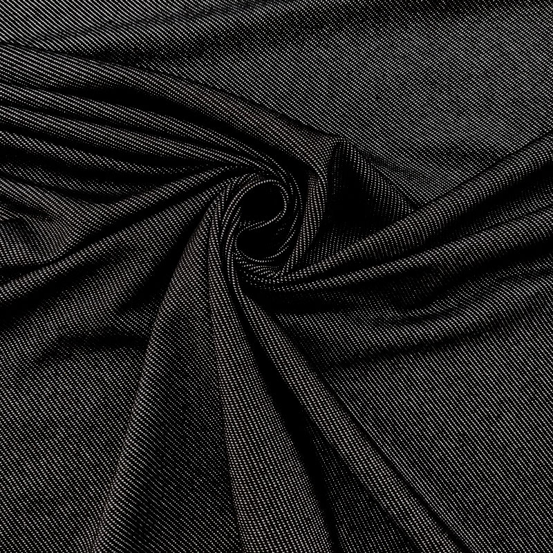 Maglina Effetto Jeans Elasticizzata Nero