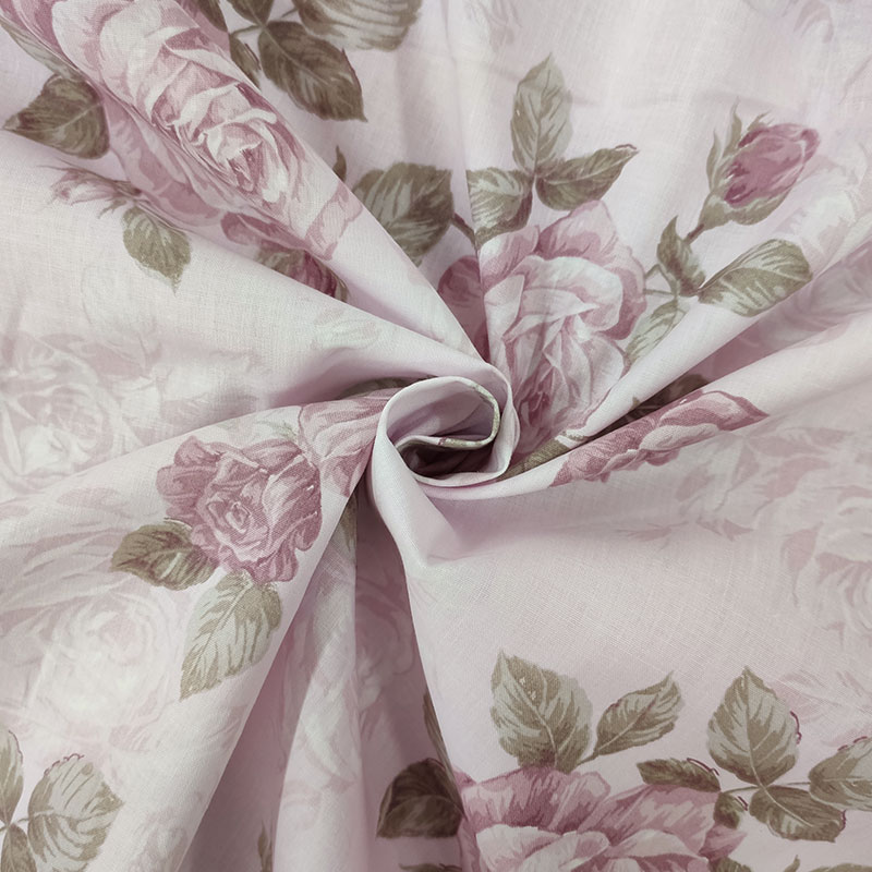 Tessuto di Cotone Fantasia Rose in Orchidea