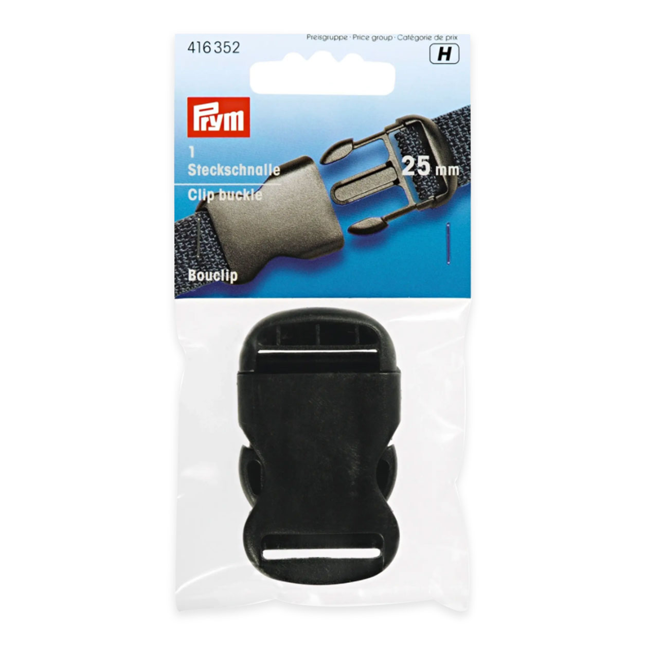 Fibbia a Clip Nero Prym 25 mm