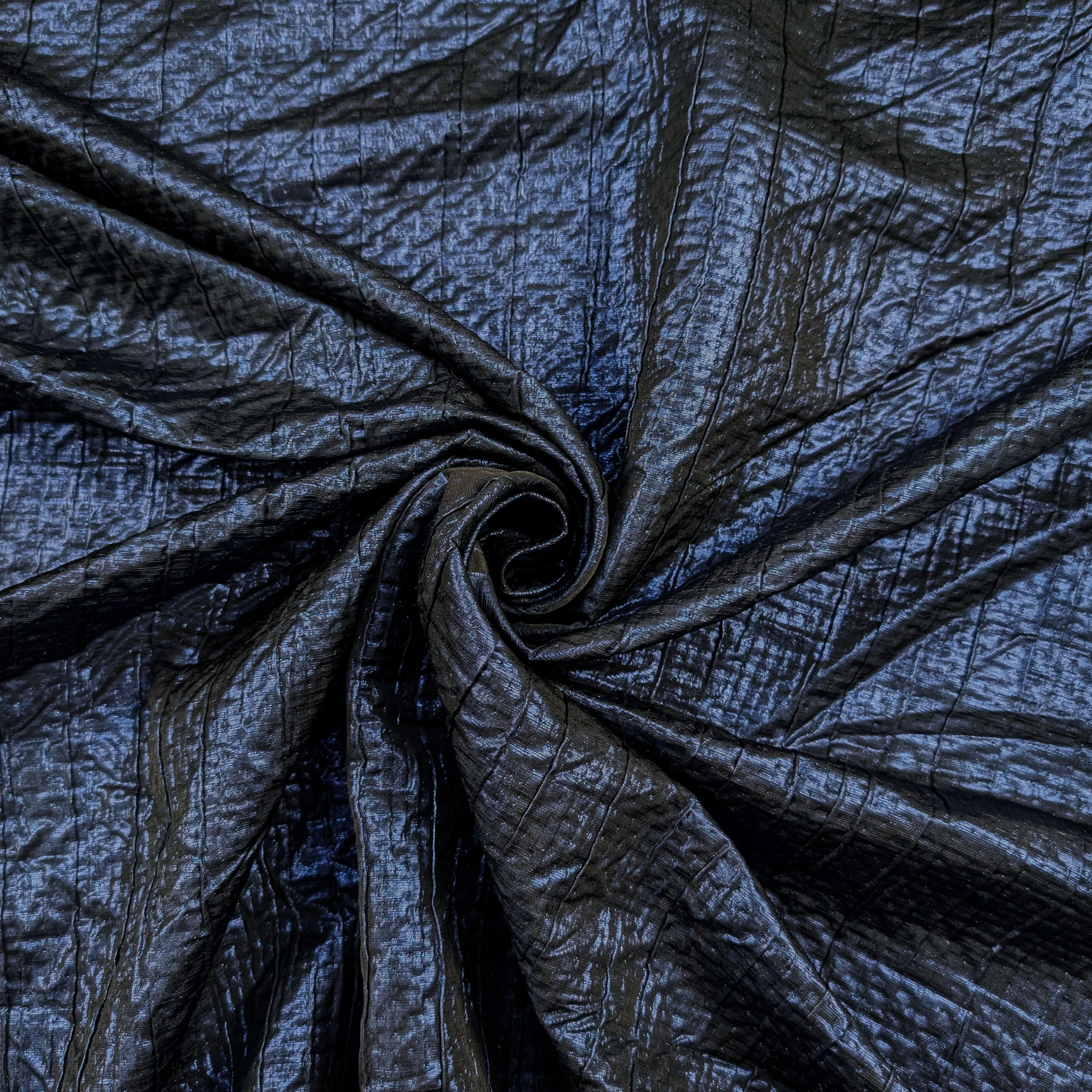 Tessuto Goffrato Laminato Blu Image