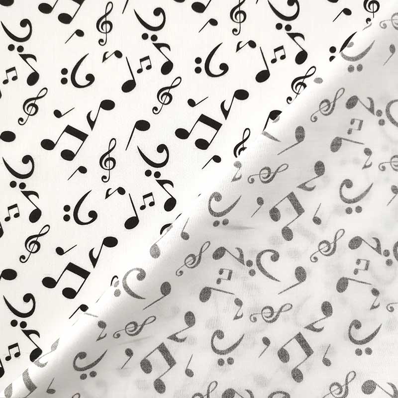Rasatello di Cotone Leggero Note Musicali