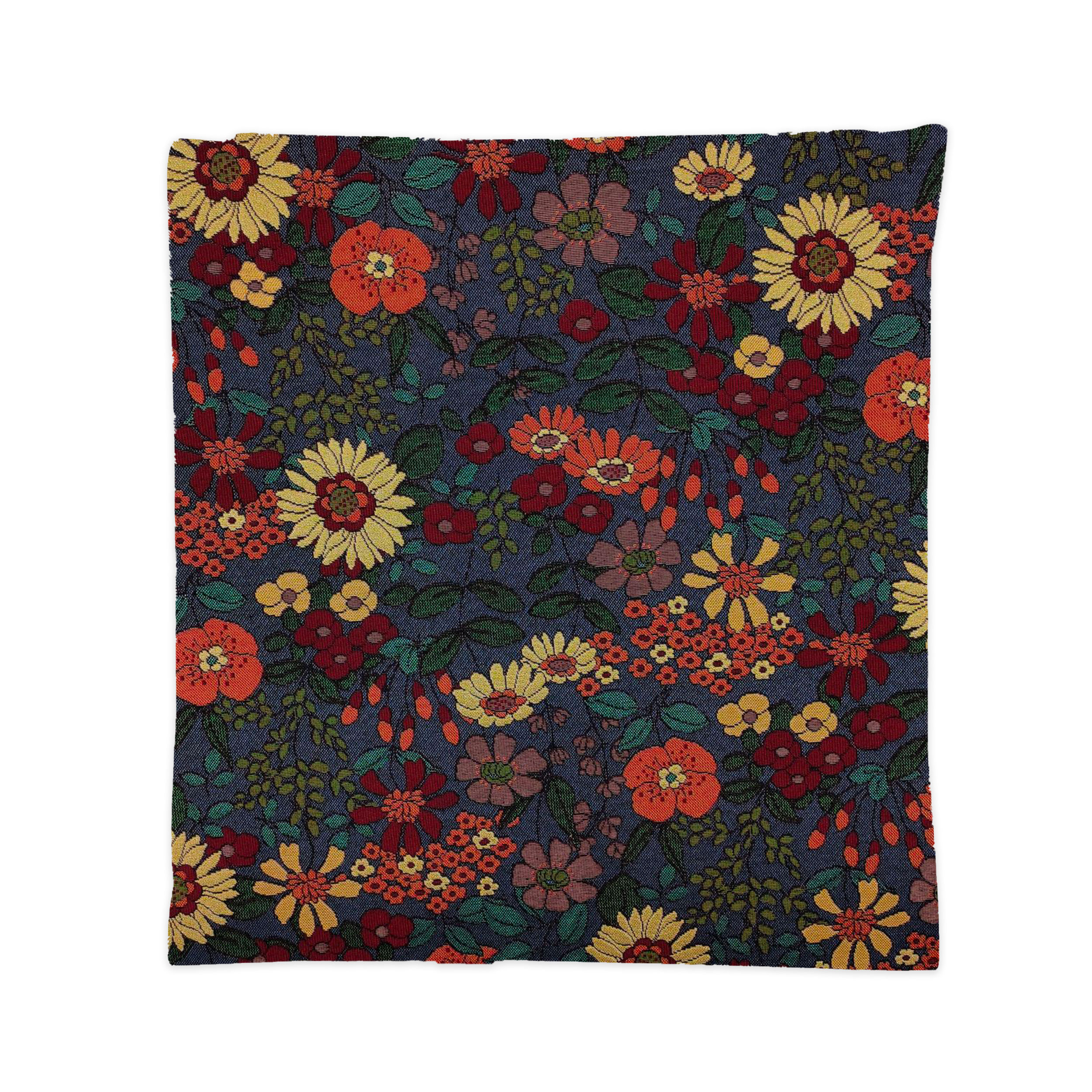 Federa per Cuscini Fantasia Fiori con Inserti in Lurex Image