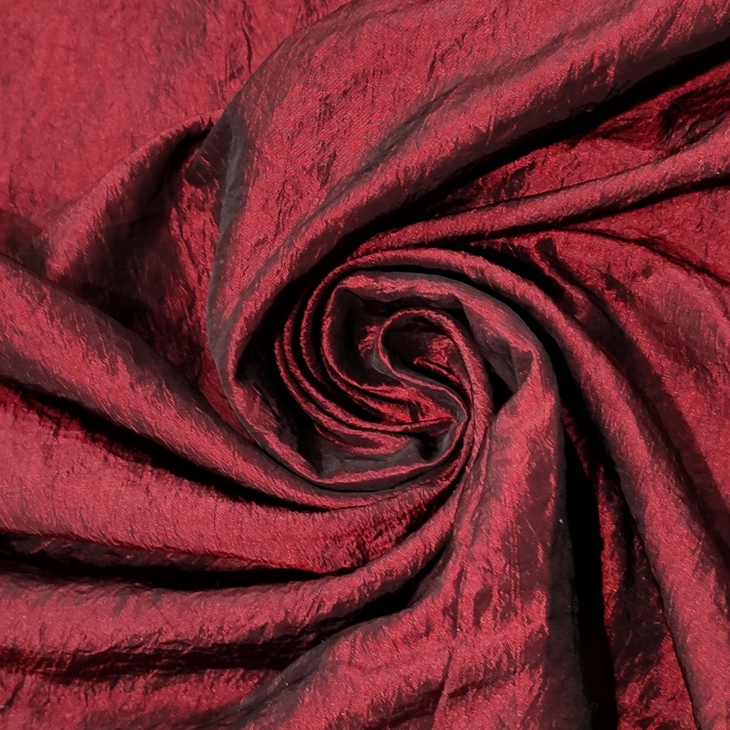 Ritaglio Taffetà Stropicciato Bordeaux 50x150 cm