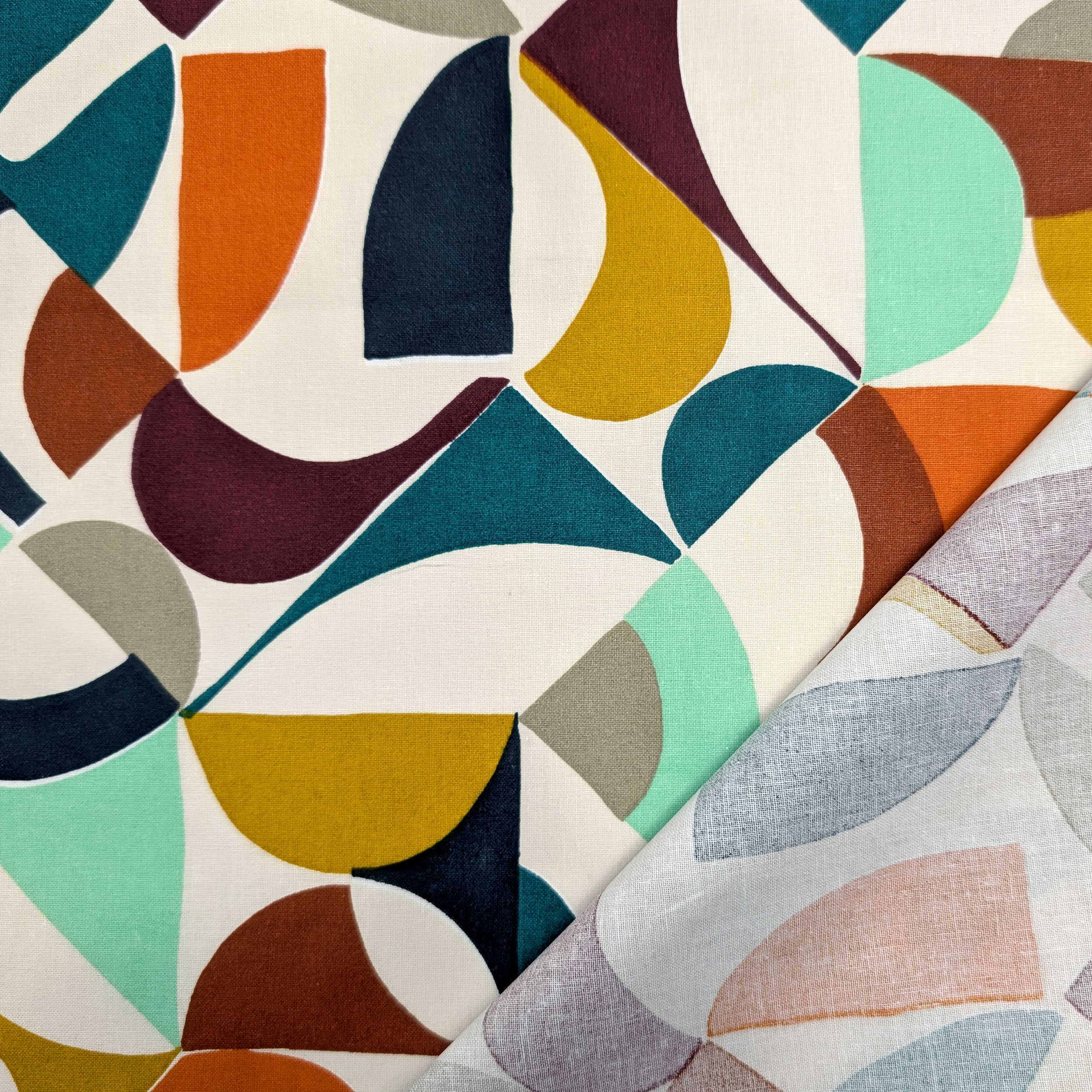 Cotone Arredamento Fantasia Astratta Multicolore Image