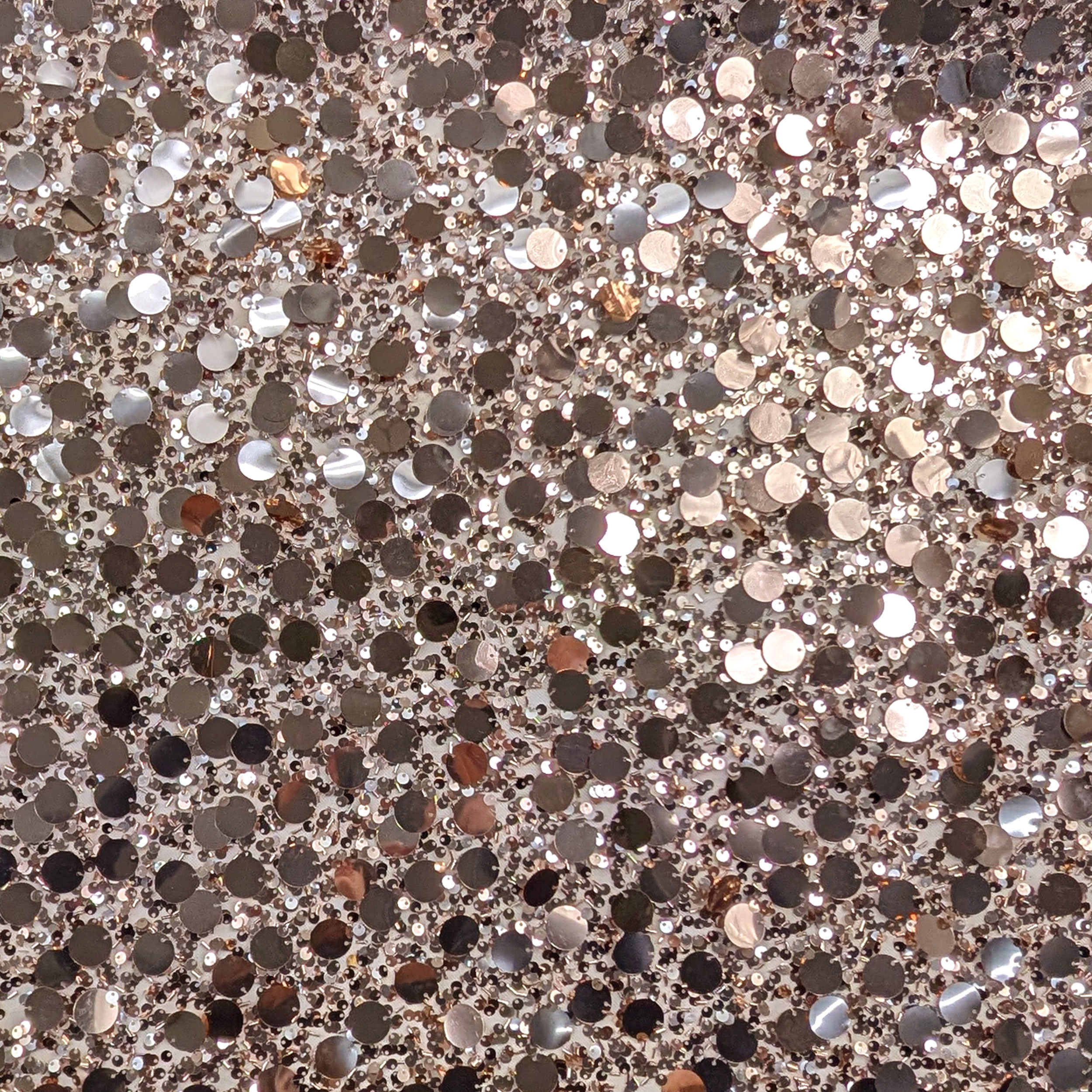 Tessuto Paillettes Grandi Cipria Image