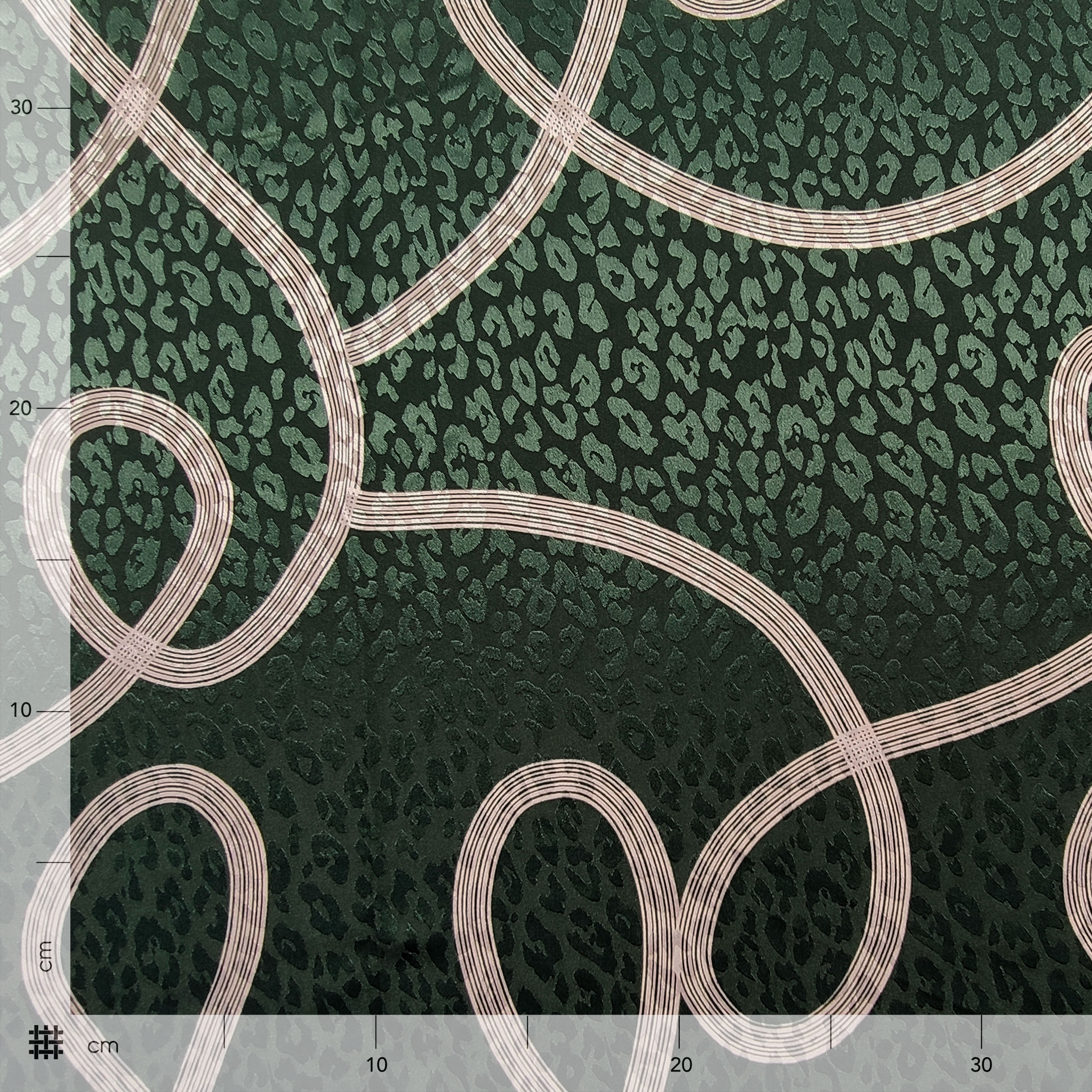 Jacquard Satin Militare Fantasia Leopardata e Linee