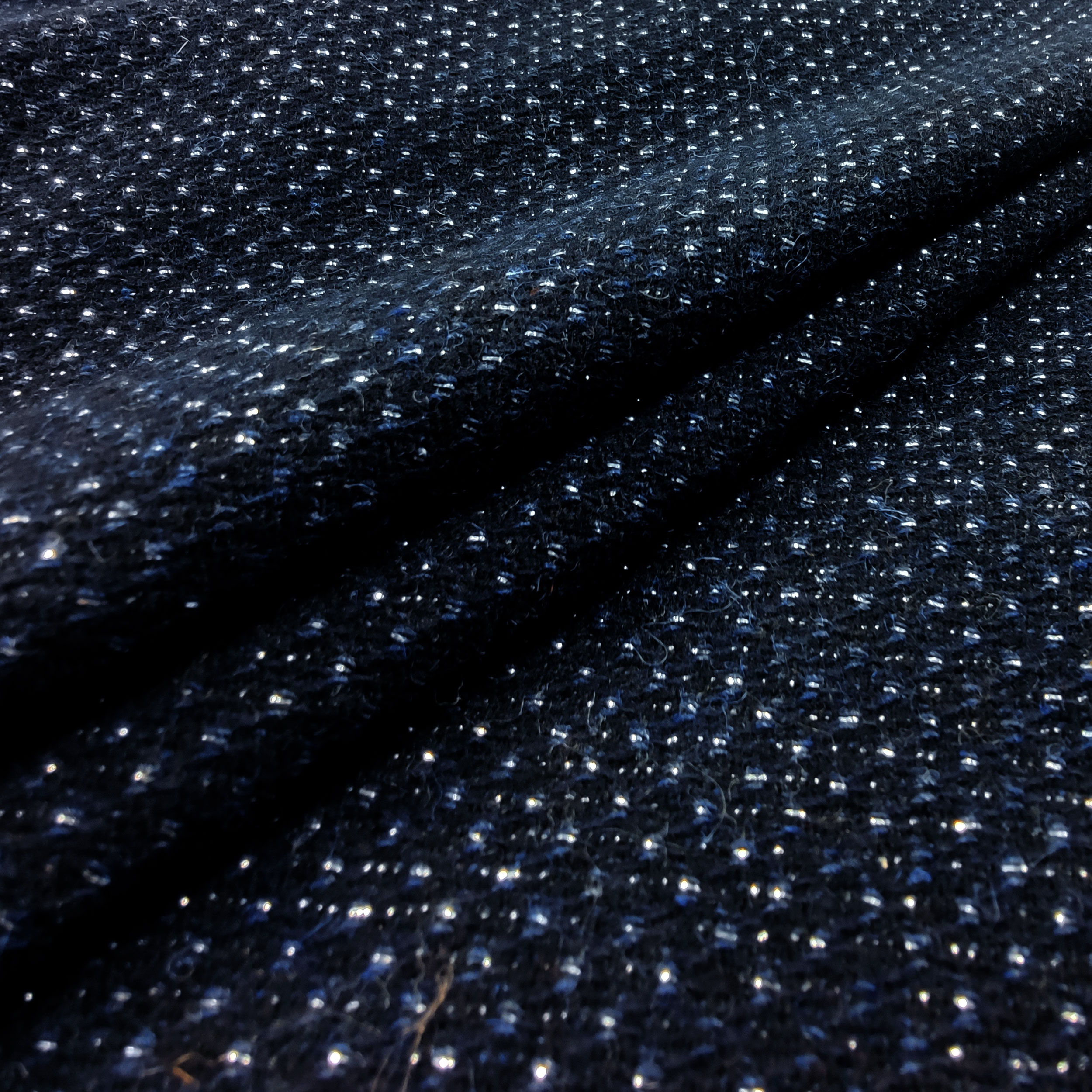 Scampolo Maglia Blu con Fili Lurex 