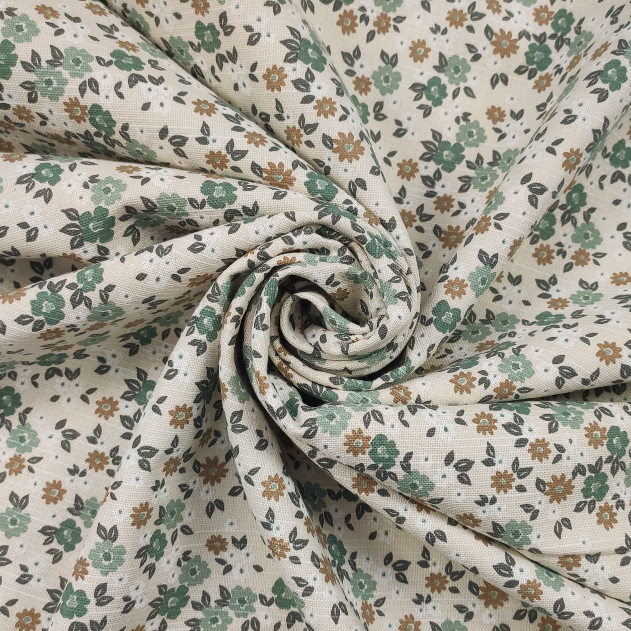 tessuto-in-misto-cotone-fantasia-floreale-verde-e-beige