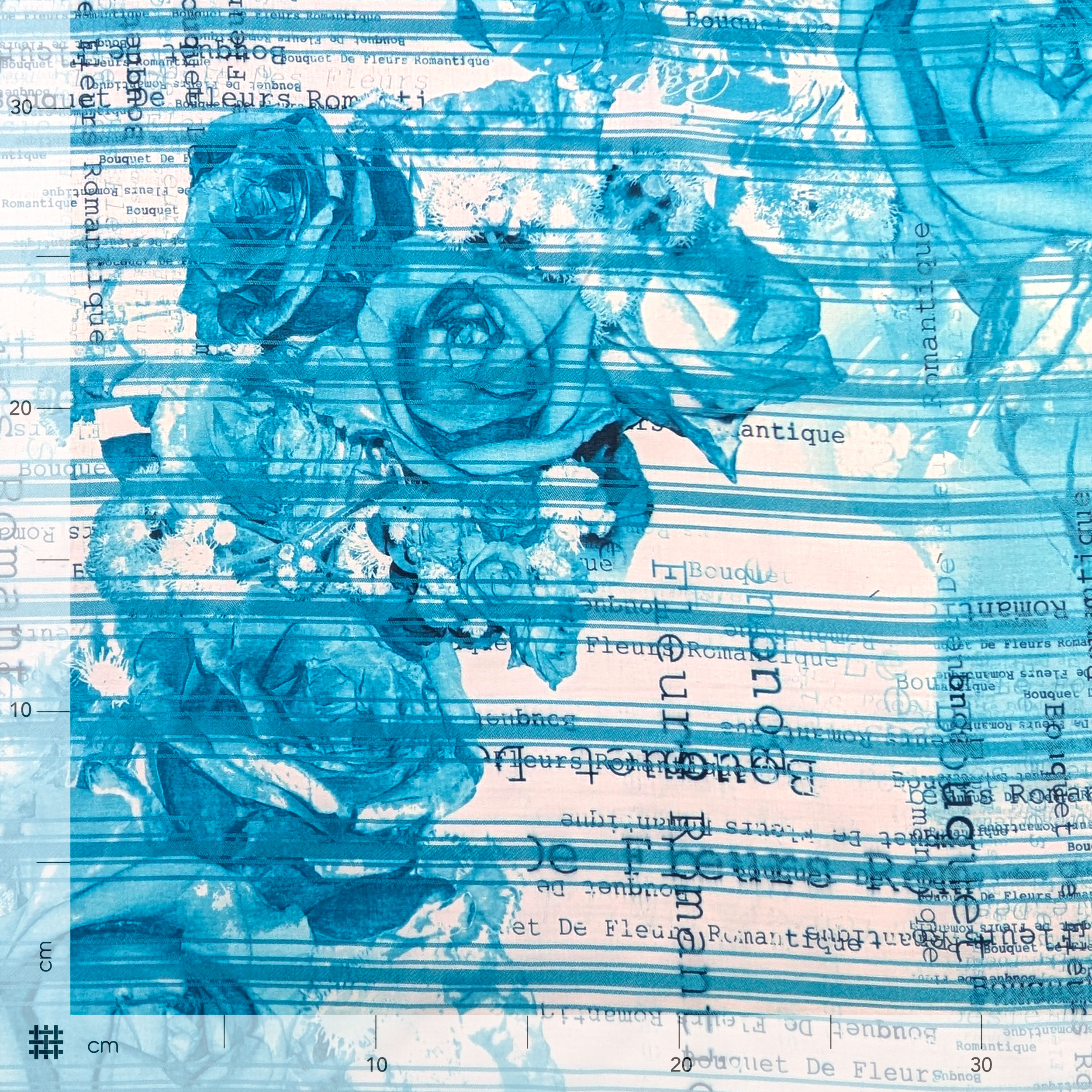 Viscosa Leggera Scritte Azzurre Image