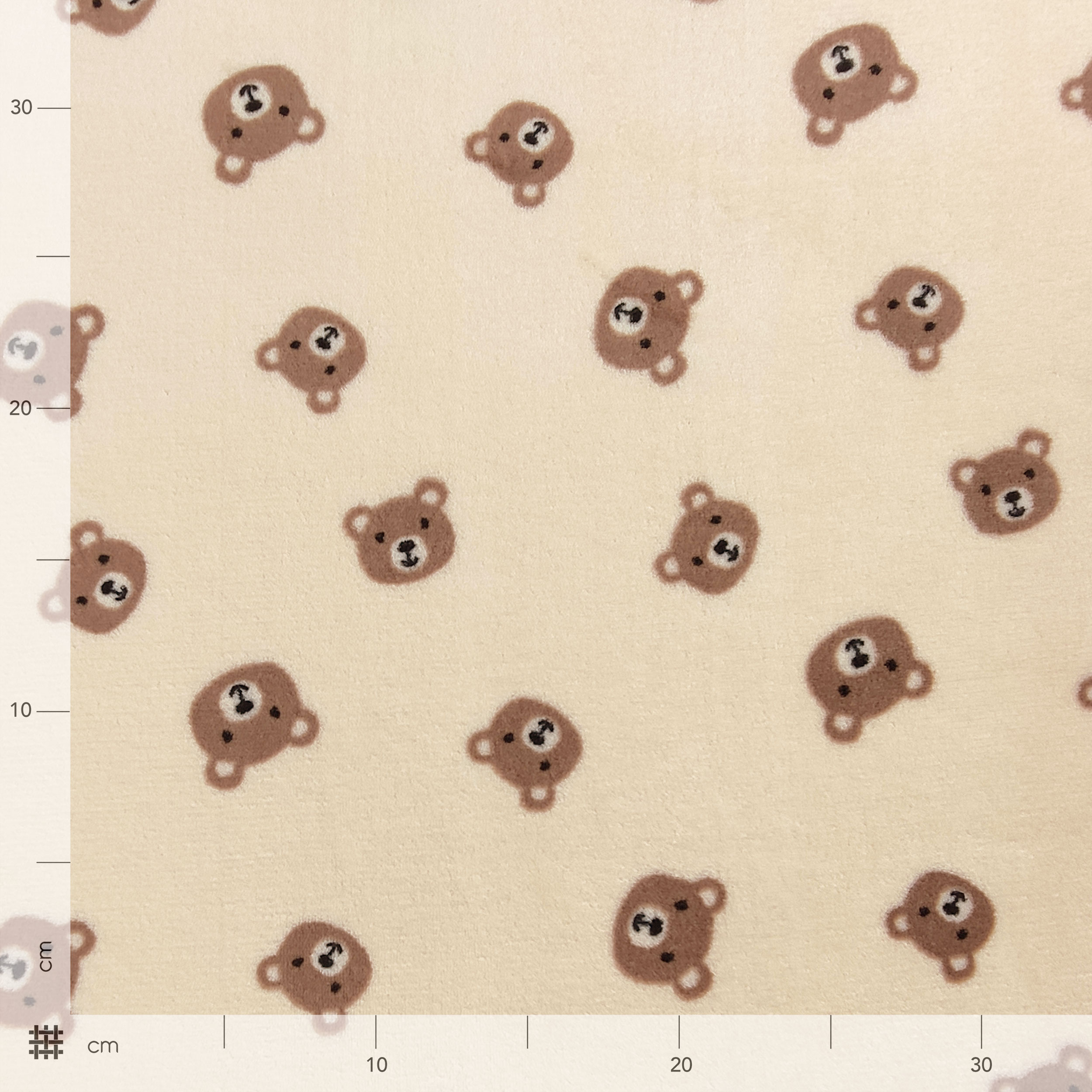 Pile Mano Cachemire Teddy Sfondo Panna