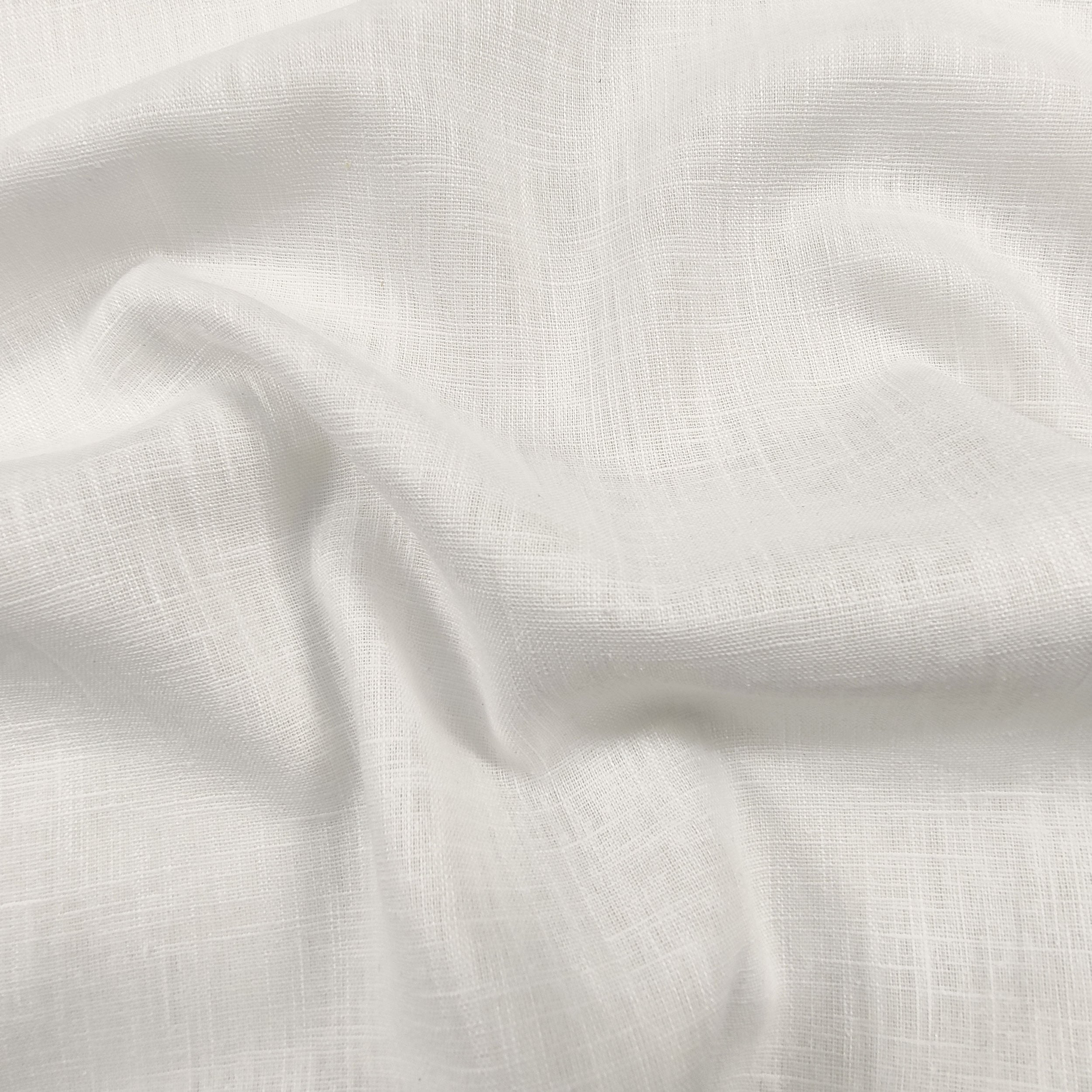 Linen Fresco Lana Estivo Tessuto Abbigliamento Estivo Puro Lino Bianco