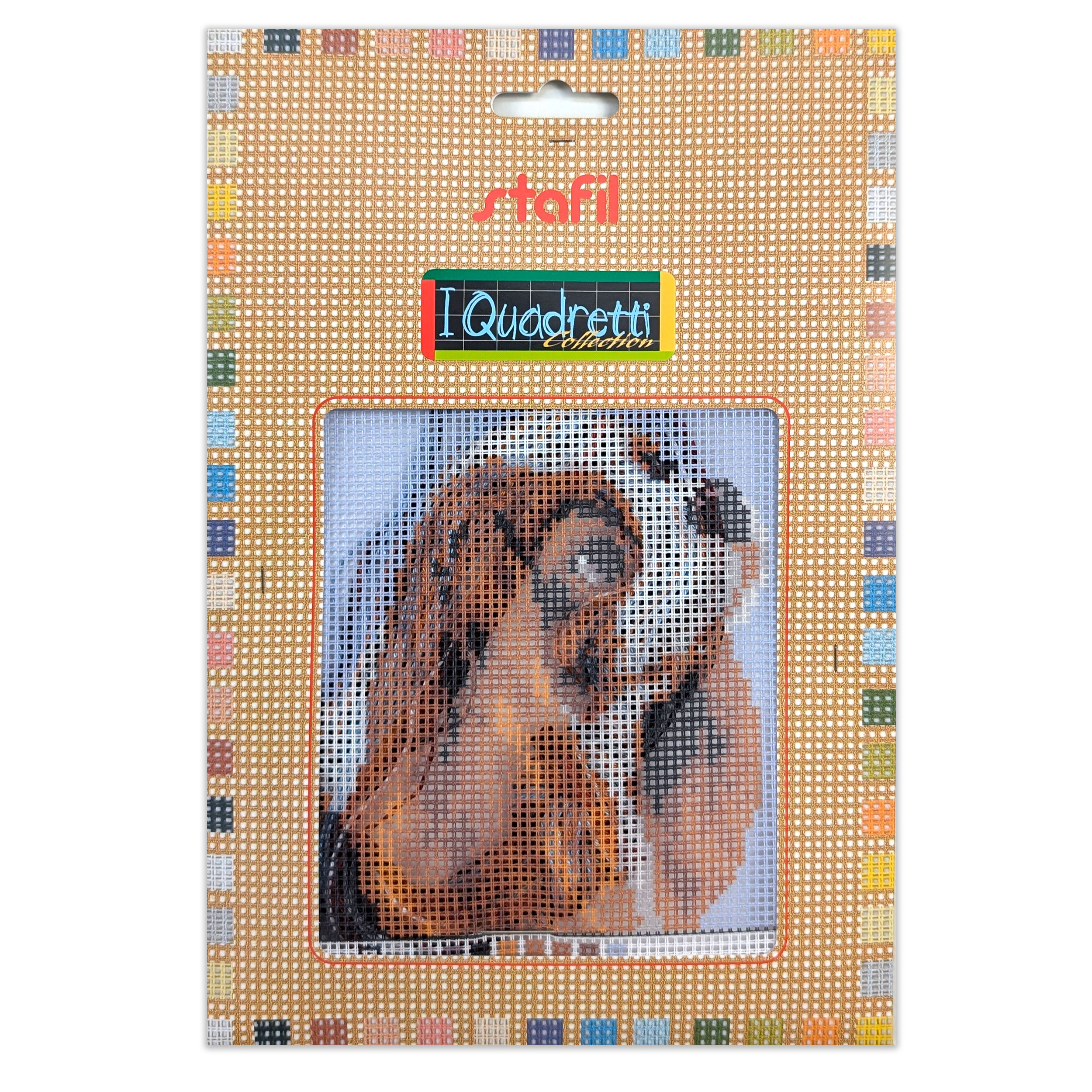 Set Mezzo Punto Croce "i Quadretti" Cavalier King Image