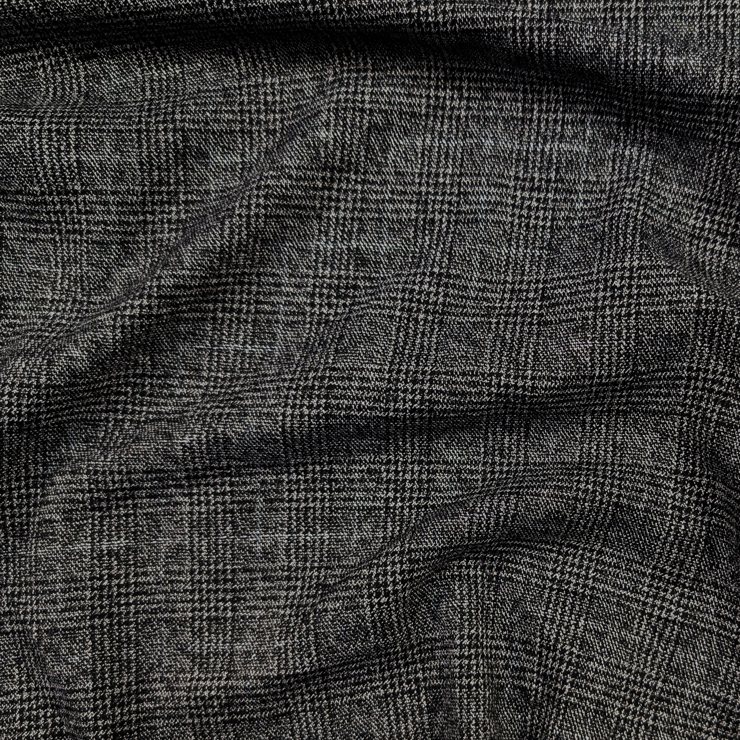 Tartan Grigio Scuro Lurex Argento Image