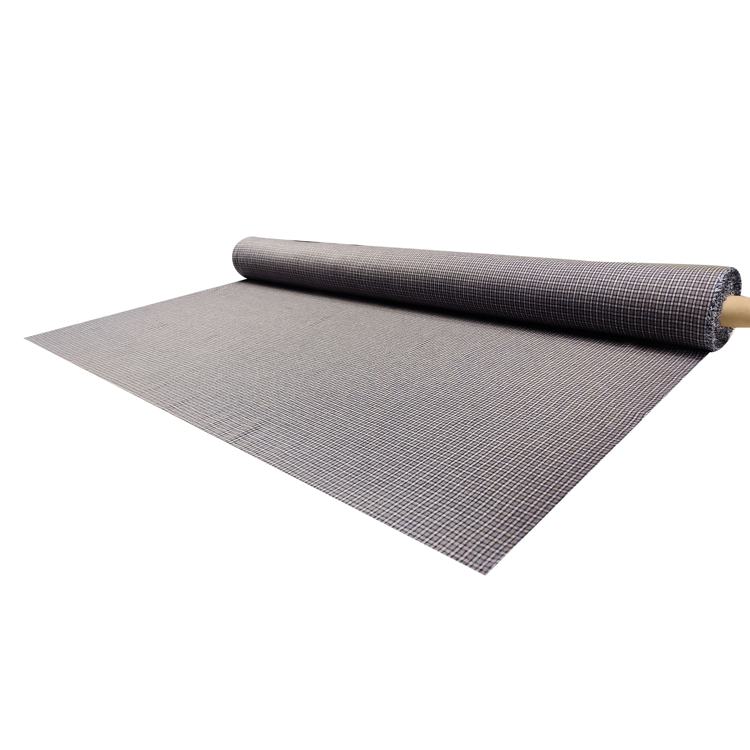 Tessuto in Misto Lana Quadretti Toni Blu e Beige