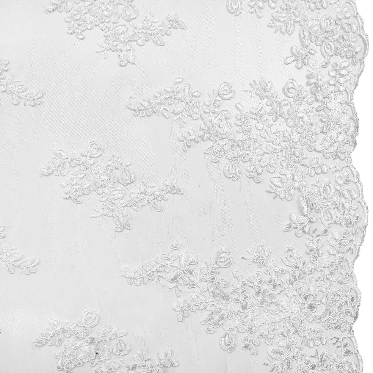 Rotolo Di Pizzo In Cotone Bianco - 2 Metri, Larghezza 26 Cm, Bordo Smerlato - Foto 7