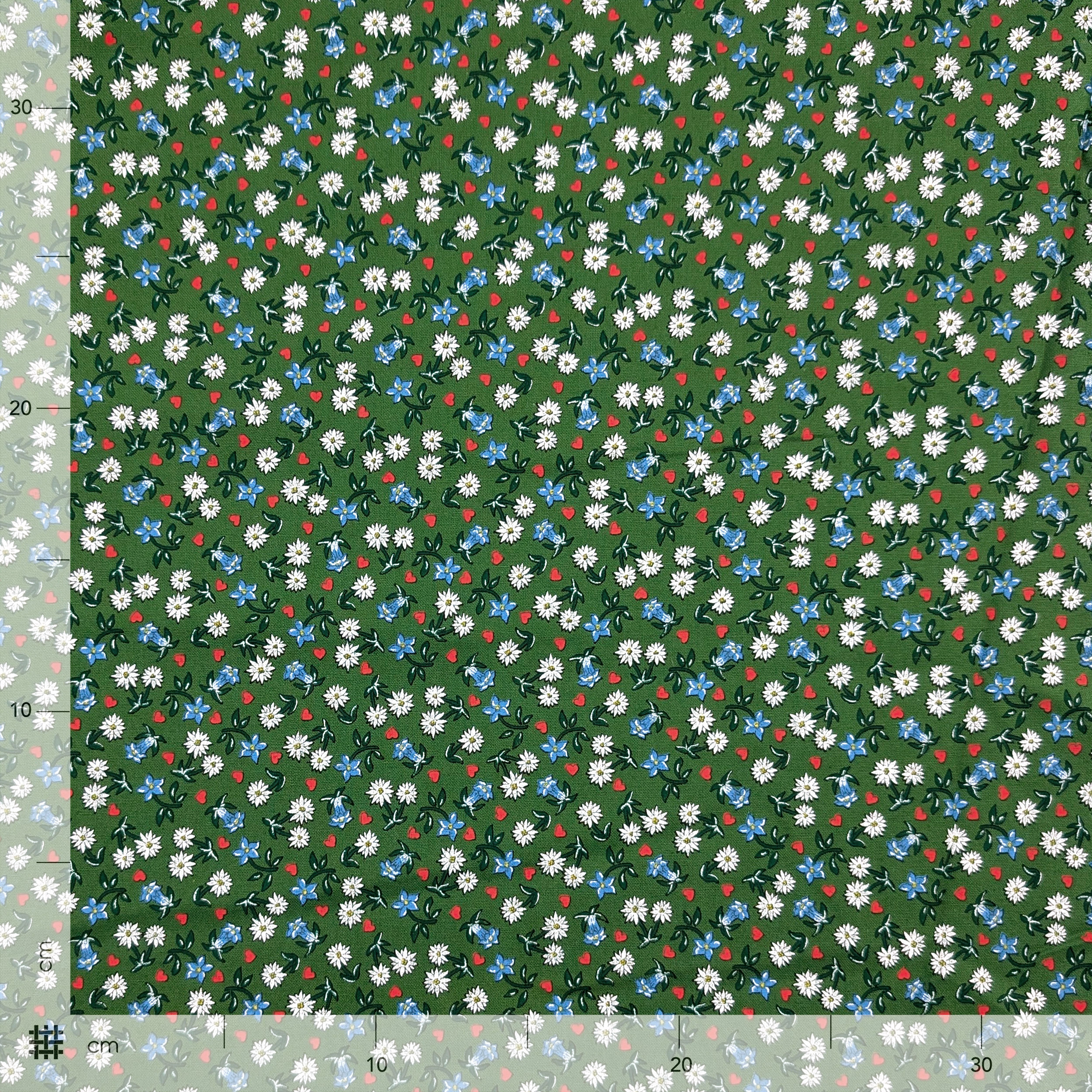 Tessuto Cotone Tirolese Sfondo Verde Image