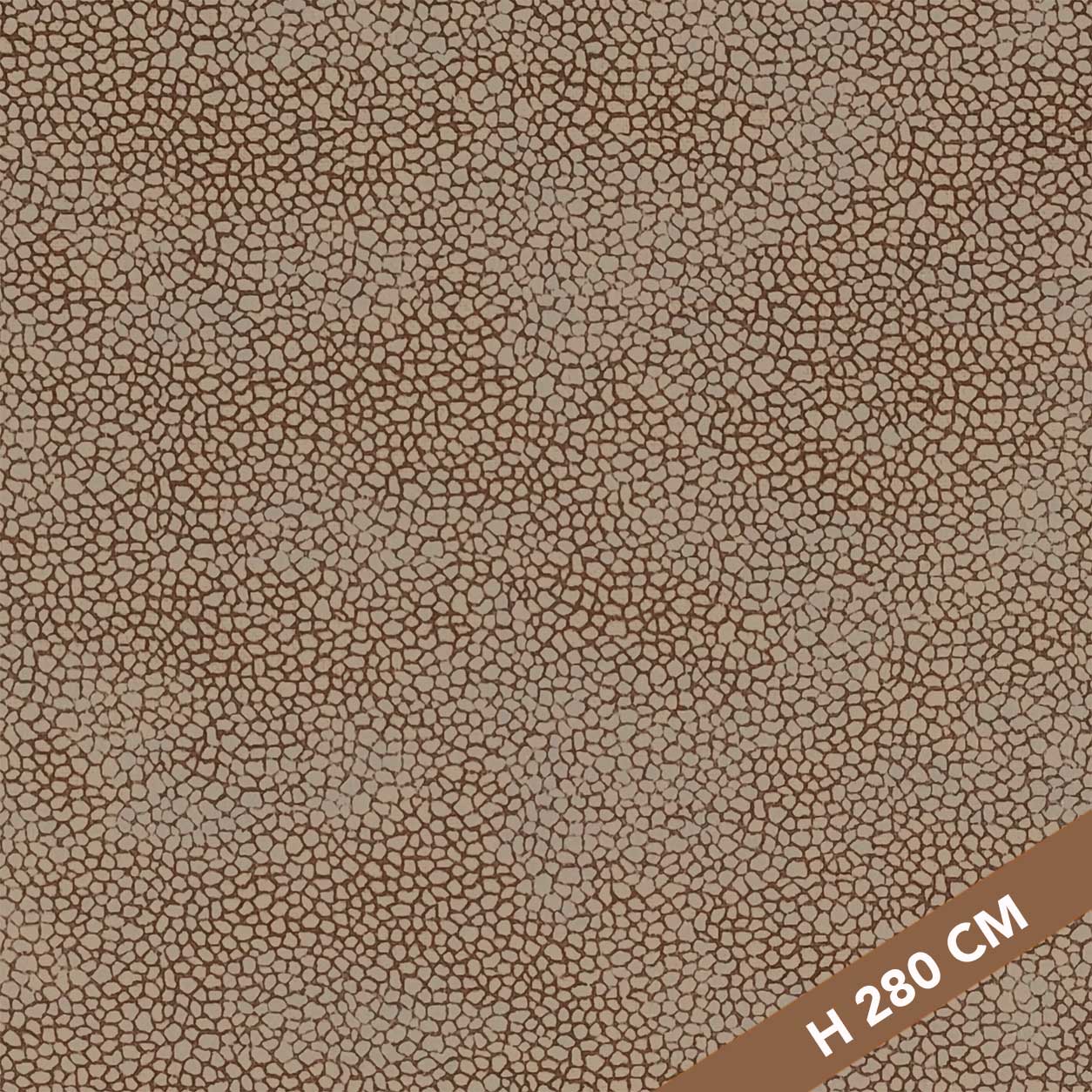 Tessuto Panama Cotone Fantasia Sassolini Marrone Image