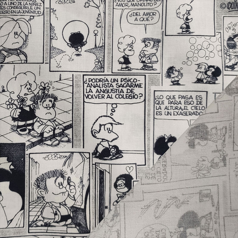 Tessuto Cotone Fumetto Mafalda