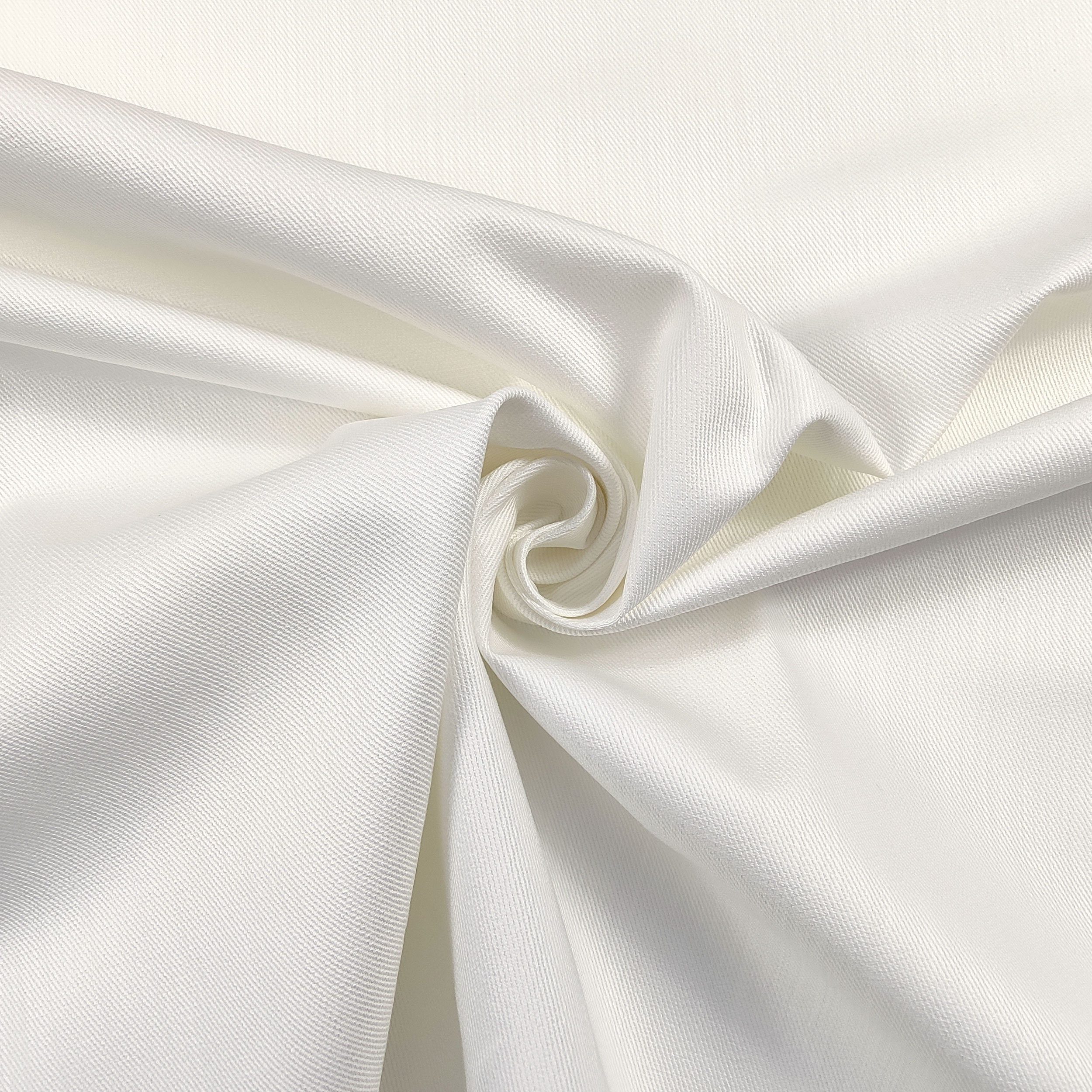Jeans di Cotone Bianco Fiammato
